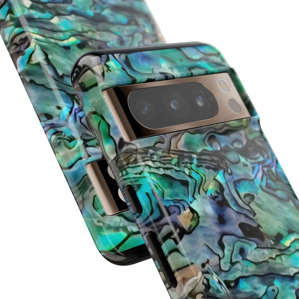 Abalone Shell Pattern Phone Case | Iridescent Ocean Swirl Protective Cover Printify