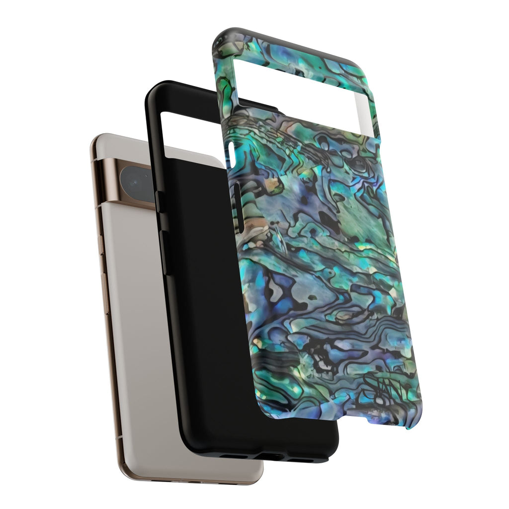Abalone Shell Pattern Phone Case | Iridescent Ocean Swirl Protective Cover Printify