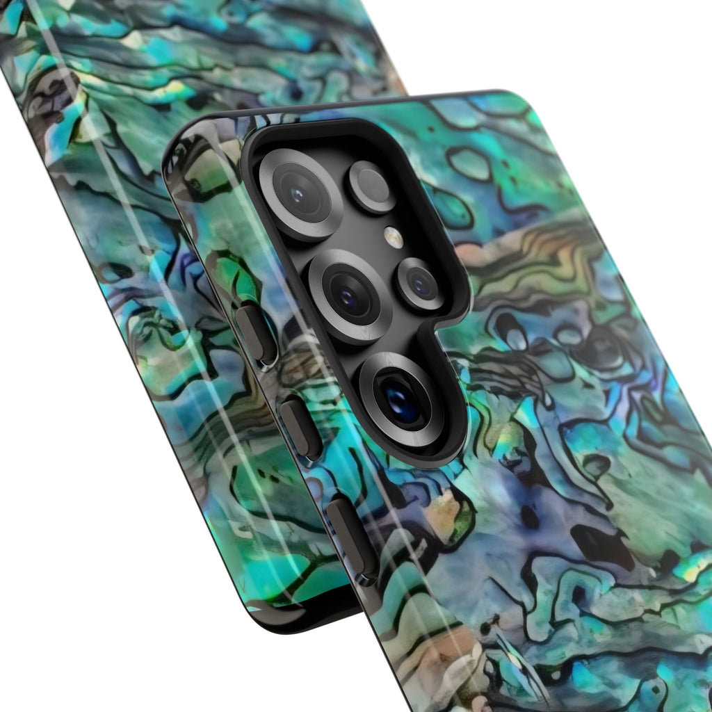 Abalone Shell Pattern Phone Case | Iridescent Ocean Swirl Protective Cover Printify