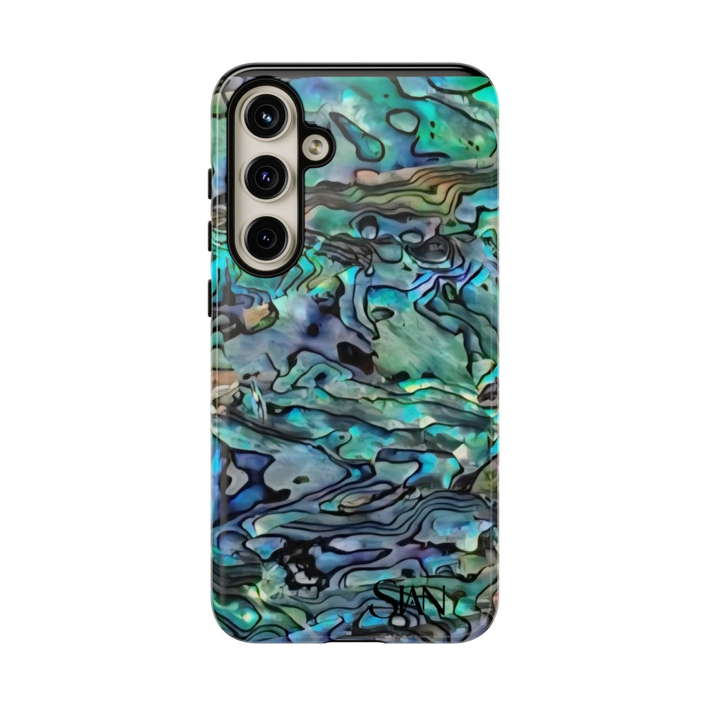 Abalone Shell Pattern Phone Case | Iridescent Ocean Swirl Protective Cover Printify