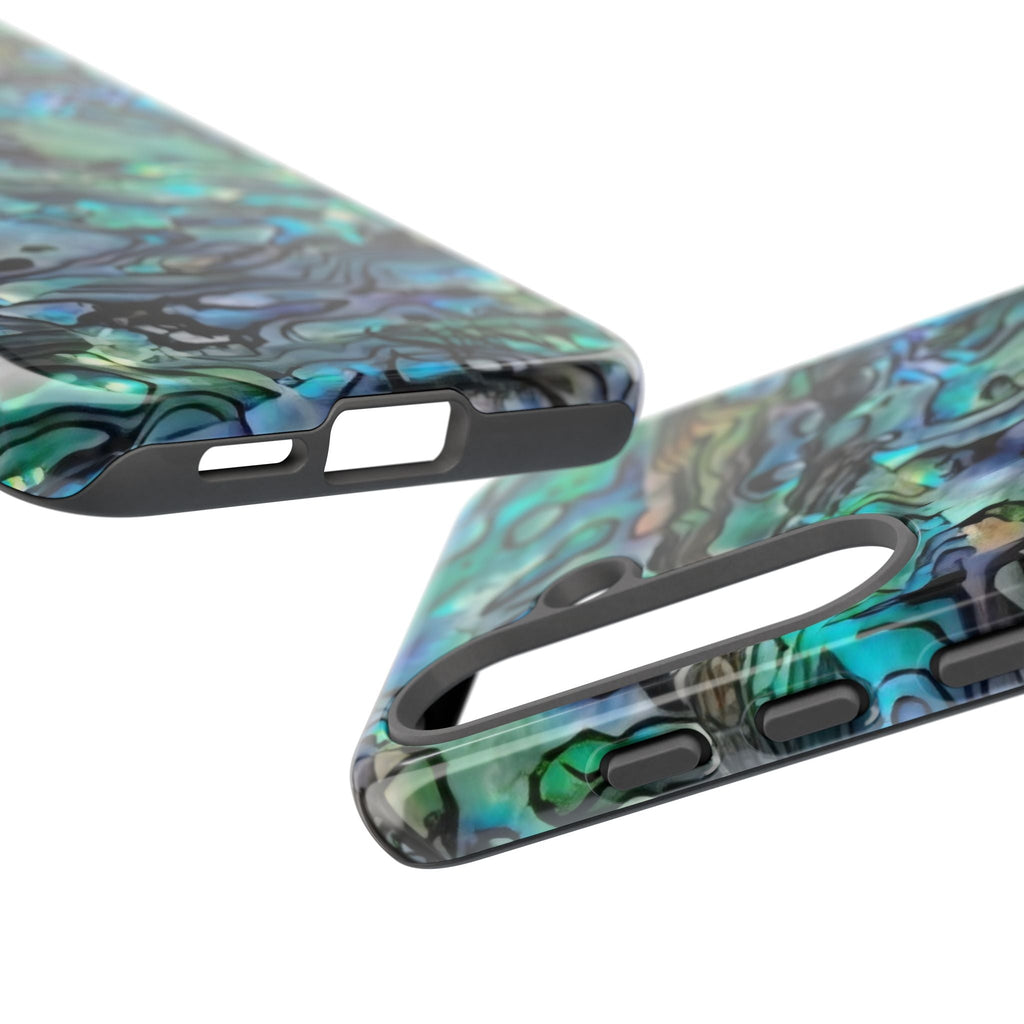 Abalone Shell Pattern Phone Case | Iridescent Ocean Swirl Protective Cover Printify
