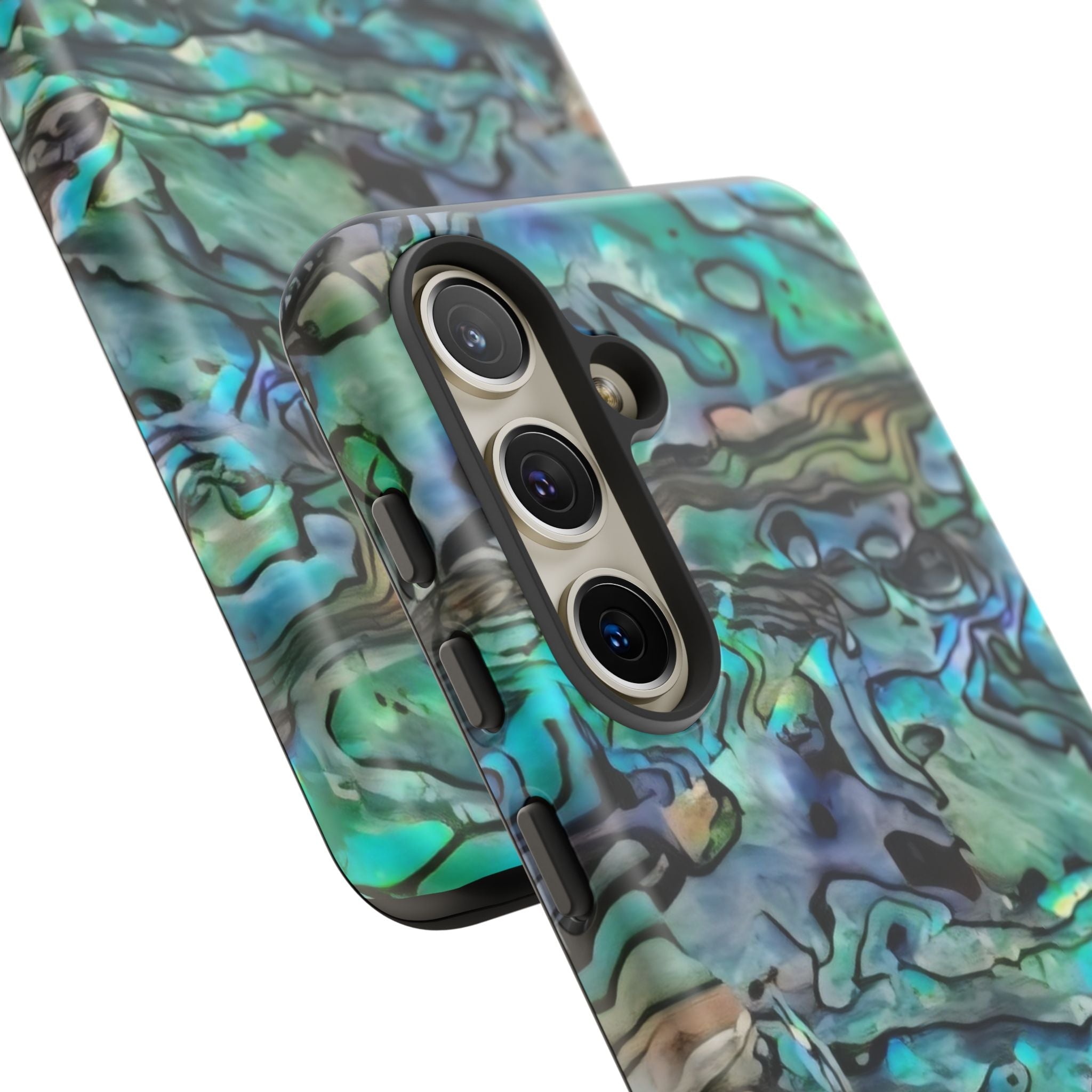 Abalone Shell Pattern Phone Case | Iridescent Ocean Swirl Protective Cover Printify