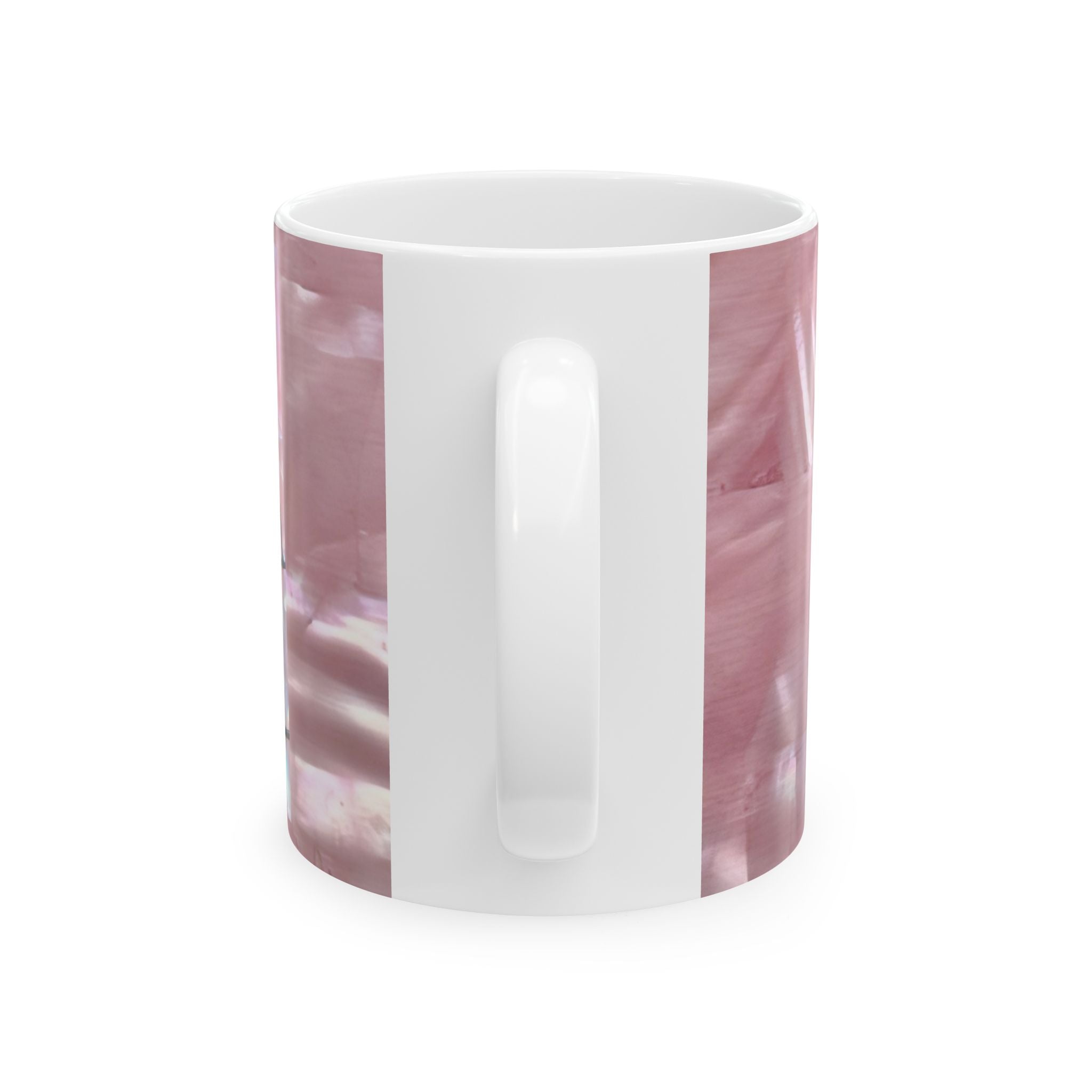 Color Glass Bookshelf  Mug — Pink Stained-Glass Book Lover Coffee Cup (11oz/15oz) Printify