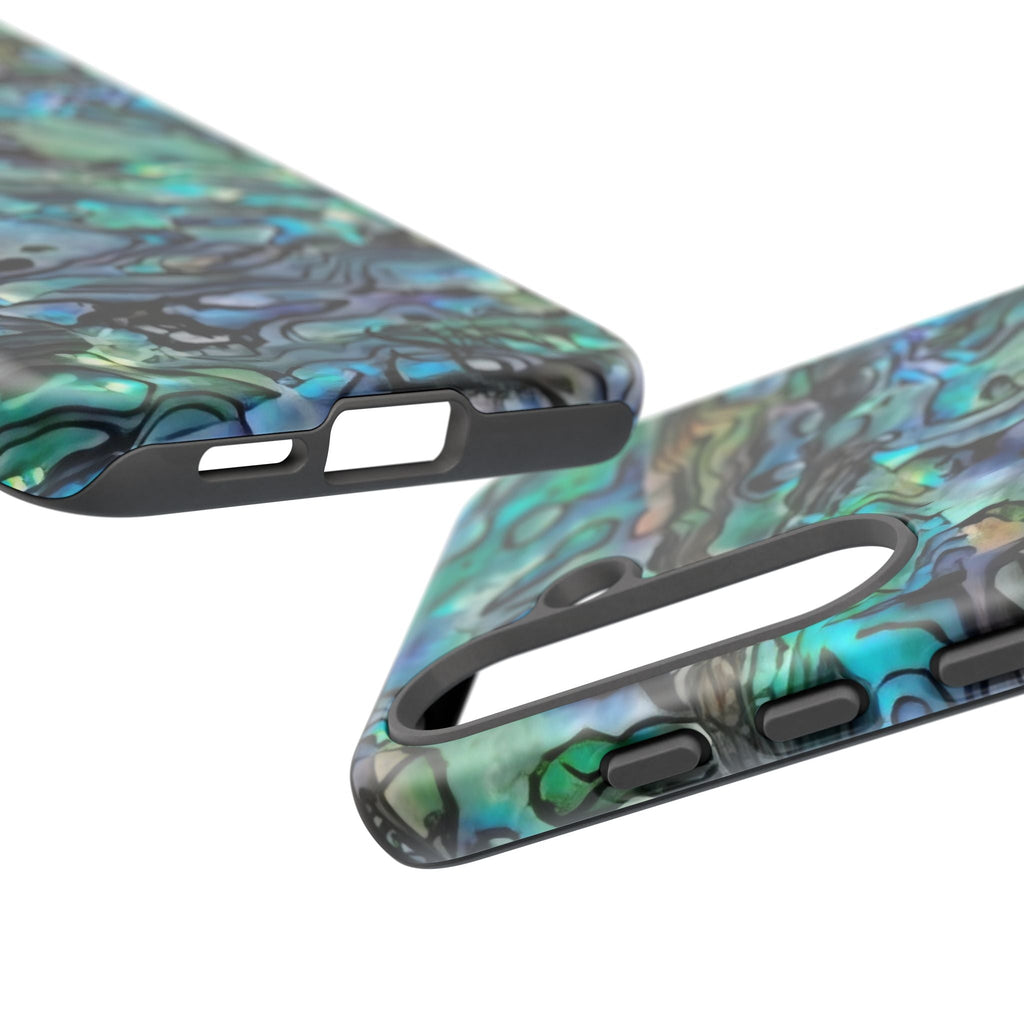 Abalone Shell Pattern Phone Case | Iridescent Ocean Swirl Protective Cover Printify