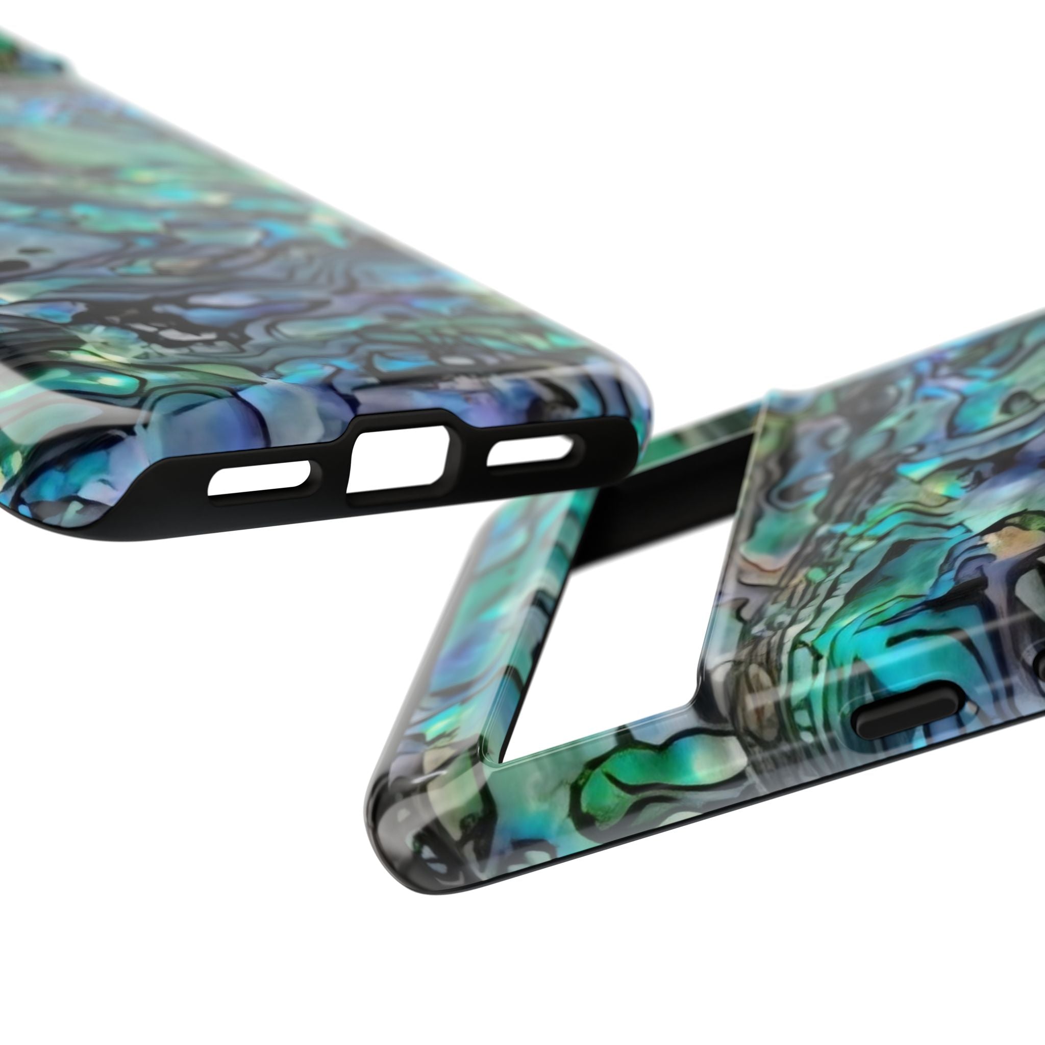 Abalone Shell Pattern Phone Case | Iridescent Ocean Swirl Protective Cover Printify