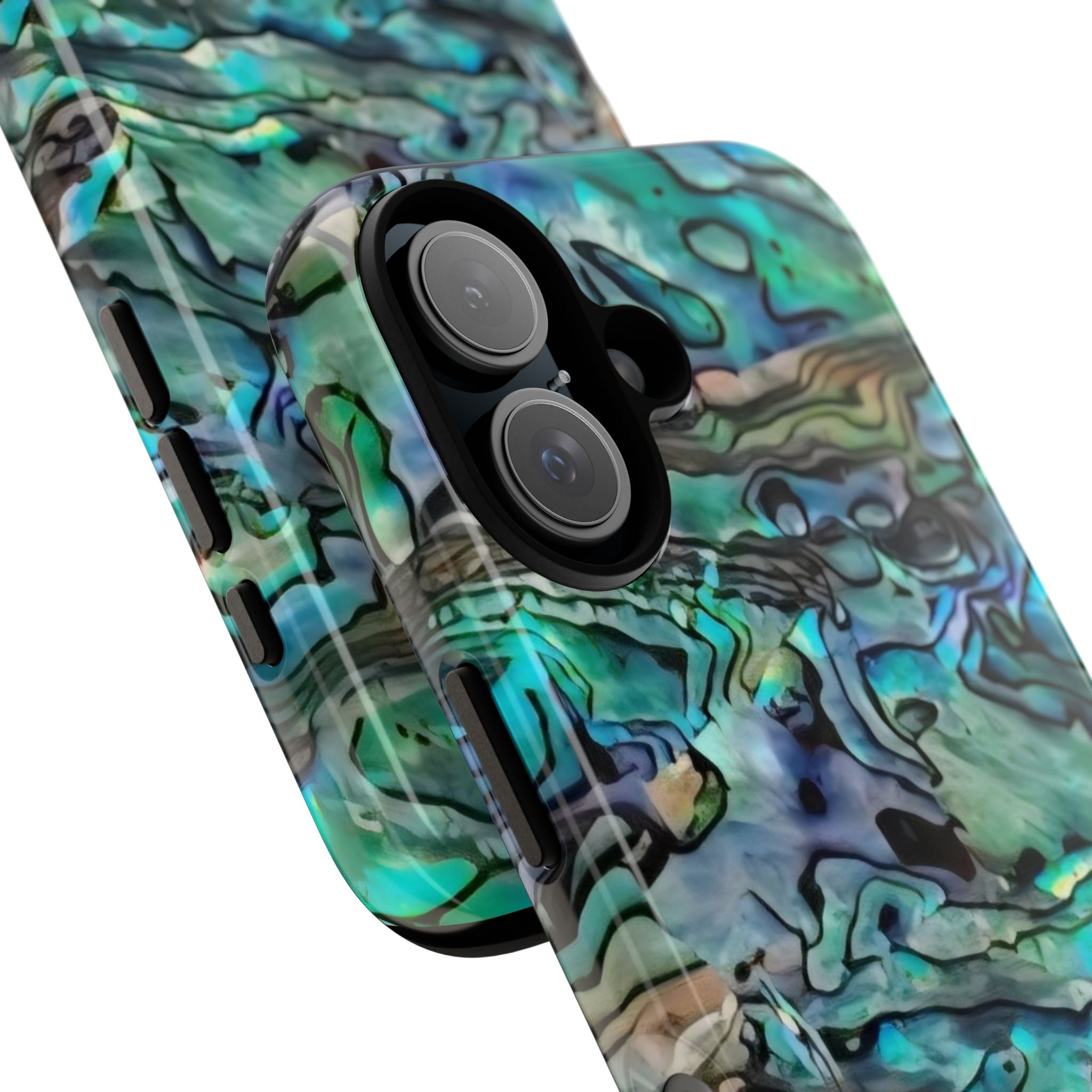 Abalone Shell Pattern Phone Case | Iridescent Ocean Swirl Protective Cover Printify