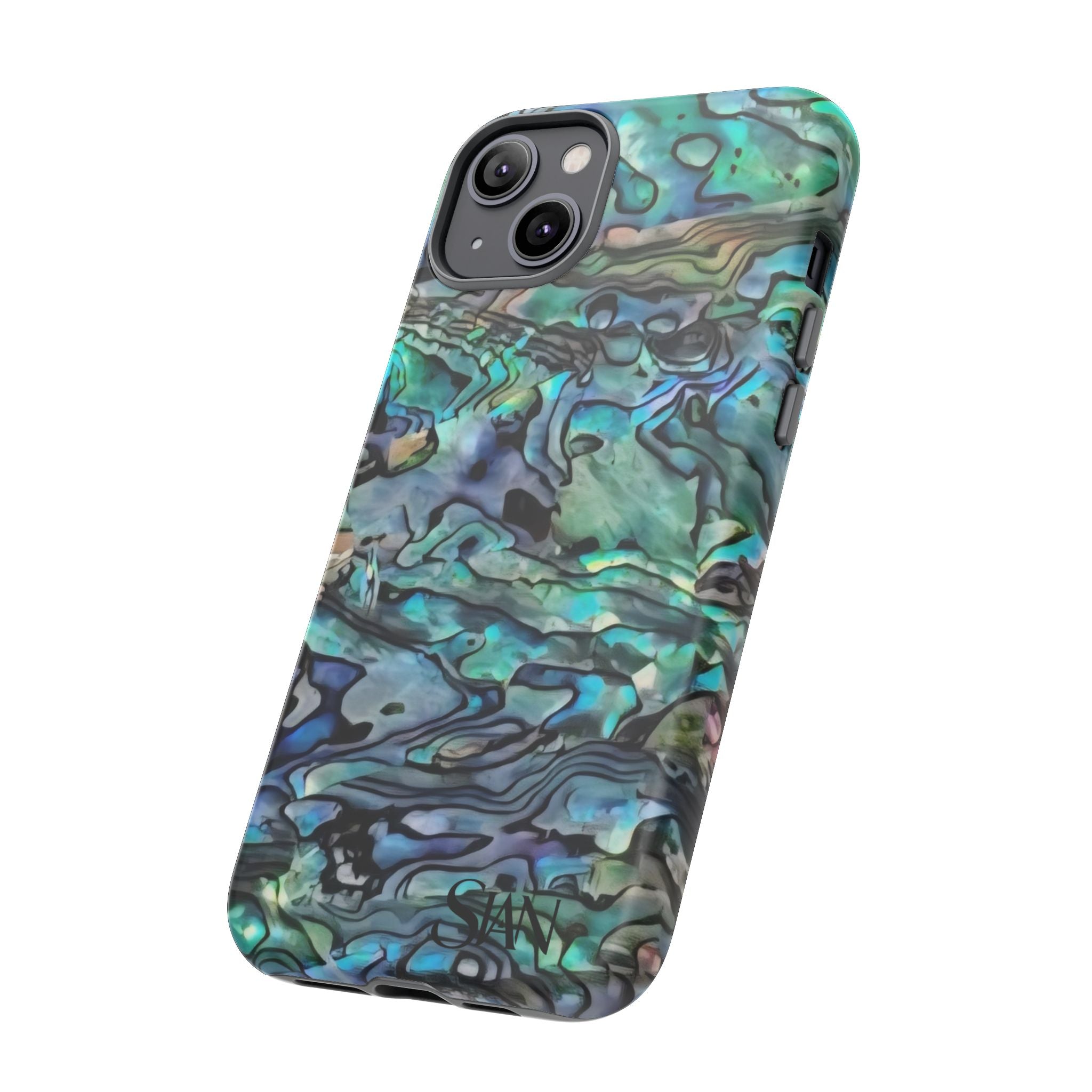 Abalone Shell Pattern Phone Case | Iridescent Ocean Swirl Protective Cover Printify