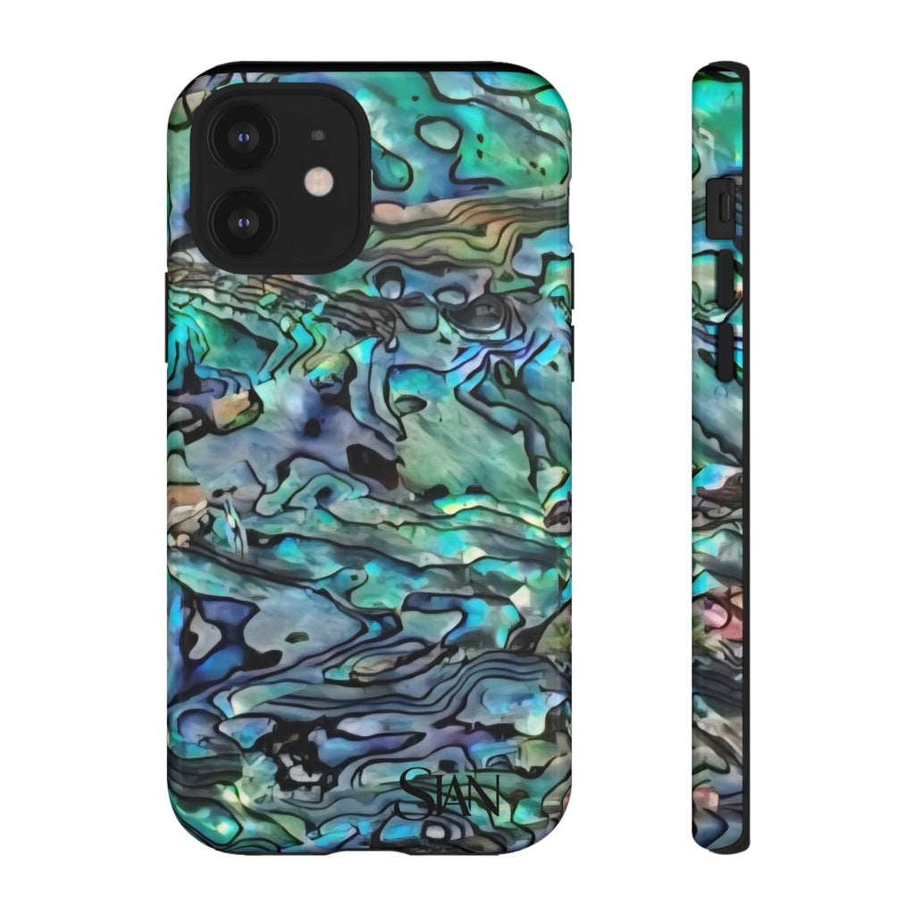 Abalone Shell Pattern Phone Case | Iridescent Ocean Swirl Protective Cover Printify