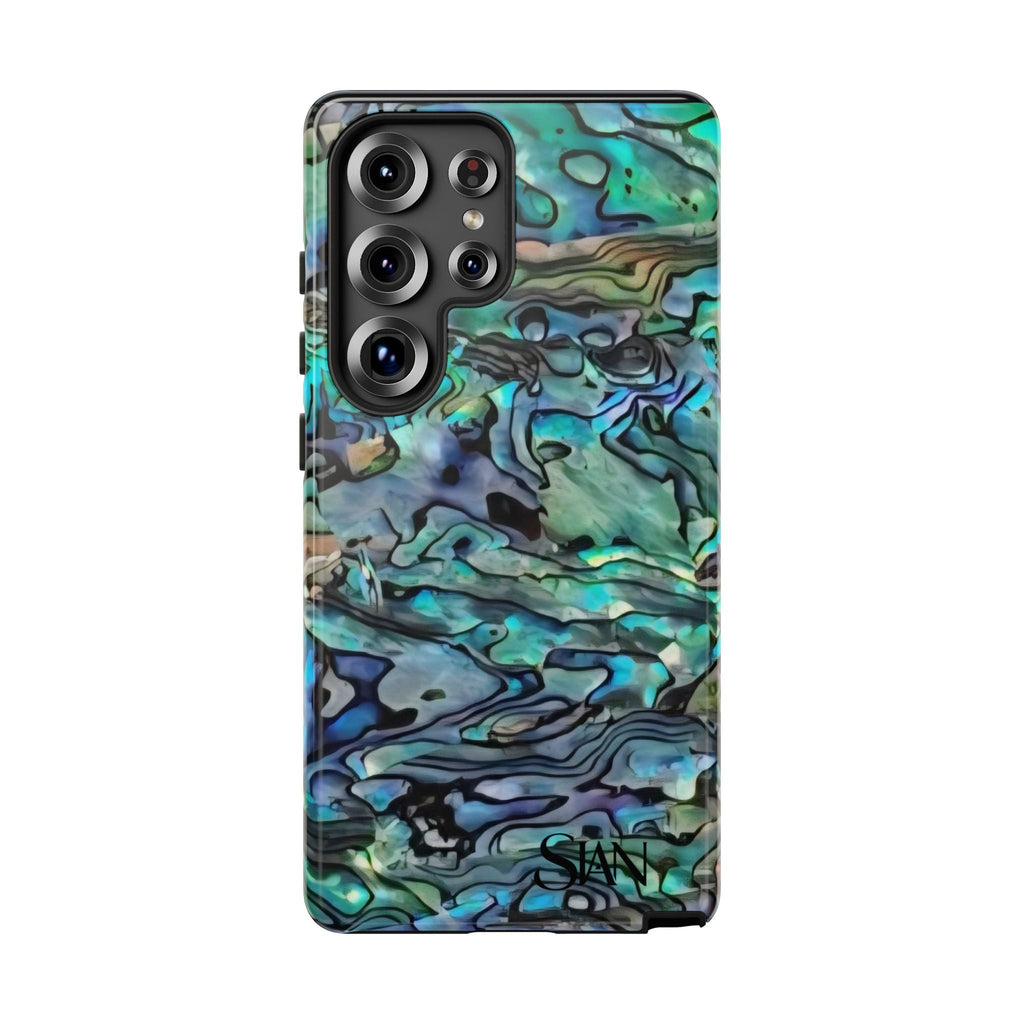 Abalone Shell Pattern Phone Case | Iridescent Ocean Swirl Protective Cover Printify