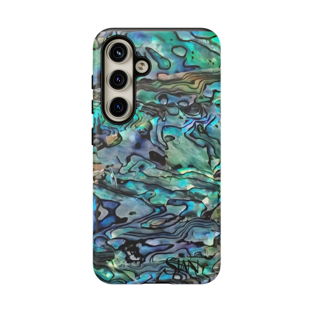 Abalone Shell Pattern Phone Case | Iridescent Ocean Swirl Protective Cover Printify
