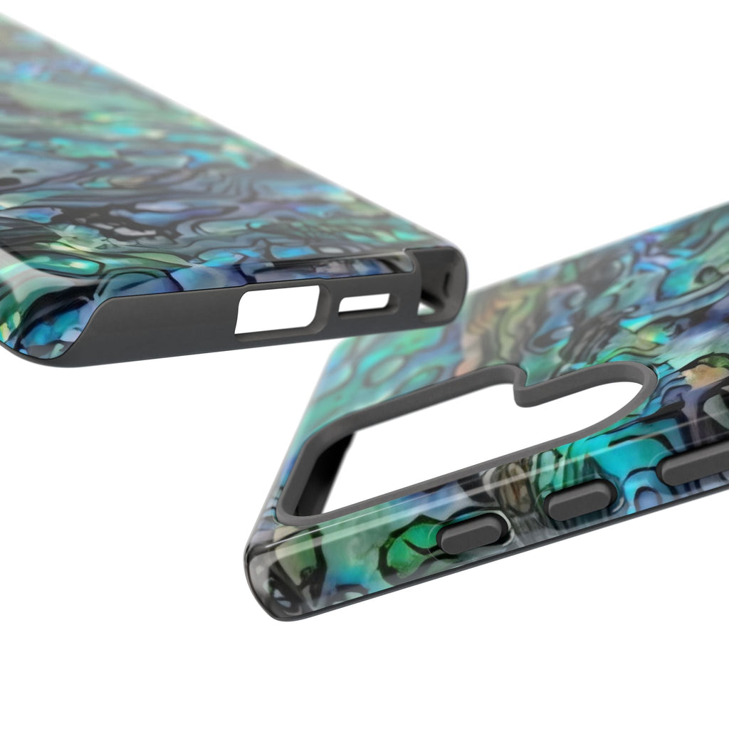 Abalone Shell Pattern Phone Case | Iridescent Ocean Swirl Protective Cover Printify