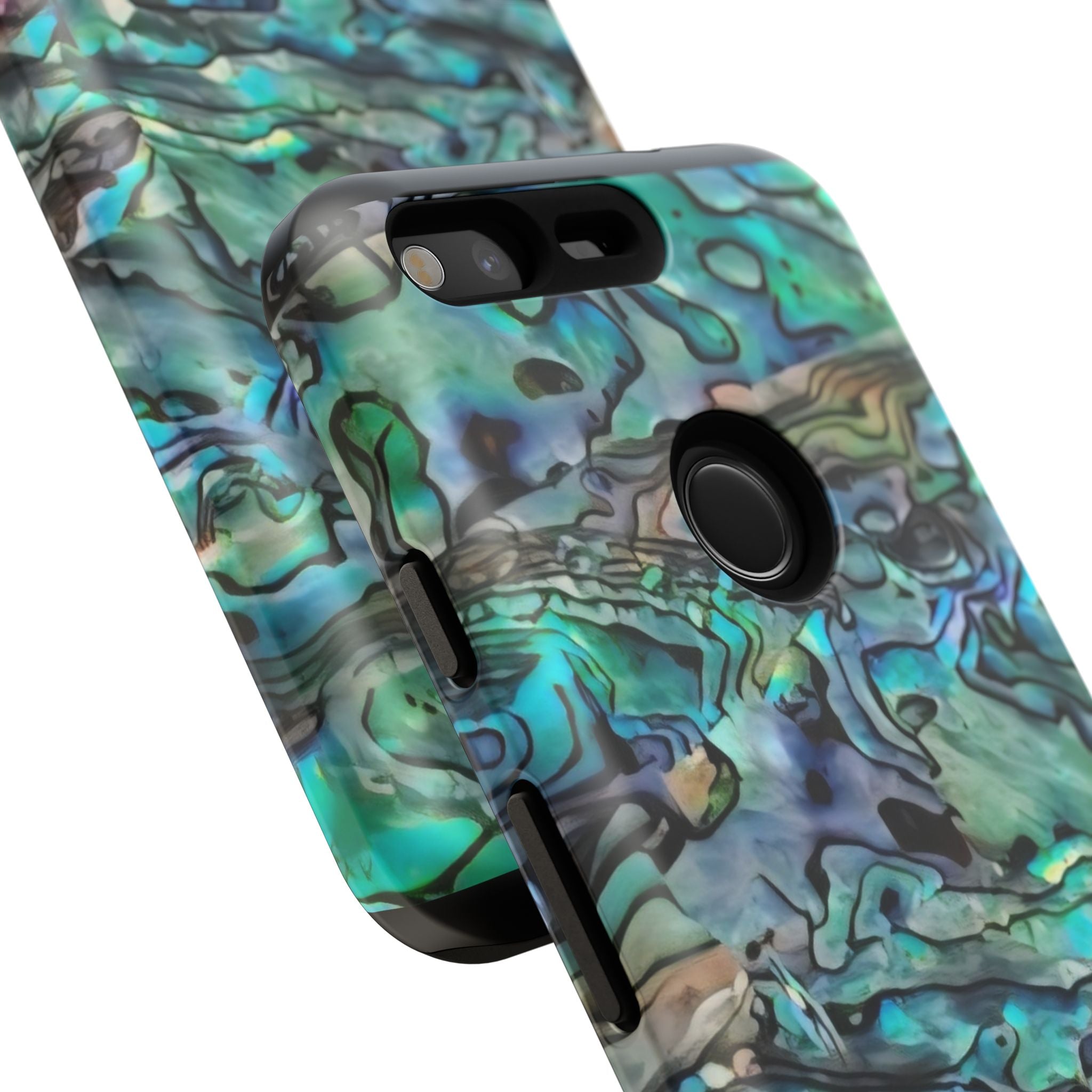 Abalone Shell Pattern Phone Case | Iridescent Ocean Swirl Protective Cover Printify