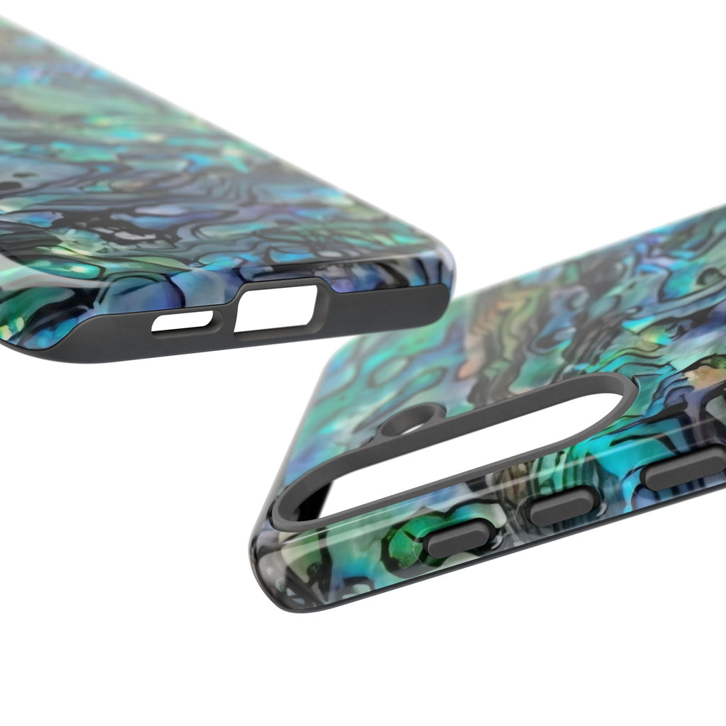 Abalone Shell Pattern Phone Case | Iridescent Ocean Swirl Protective Cover Printify
