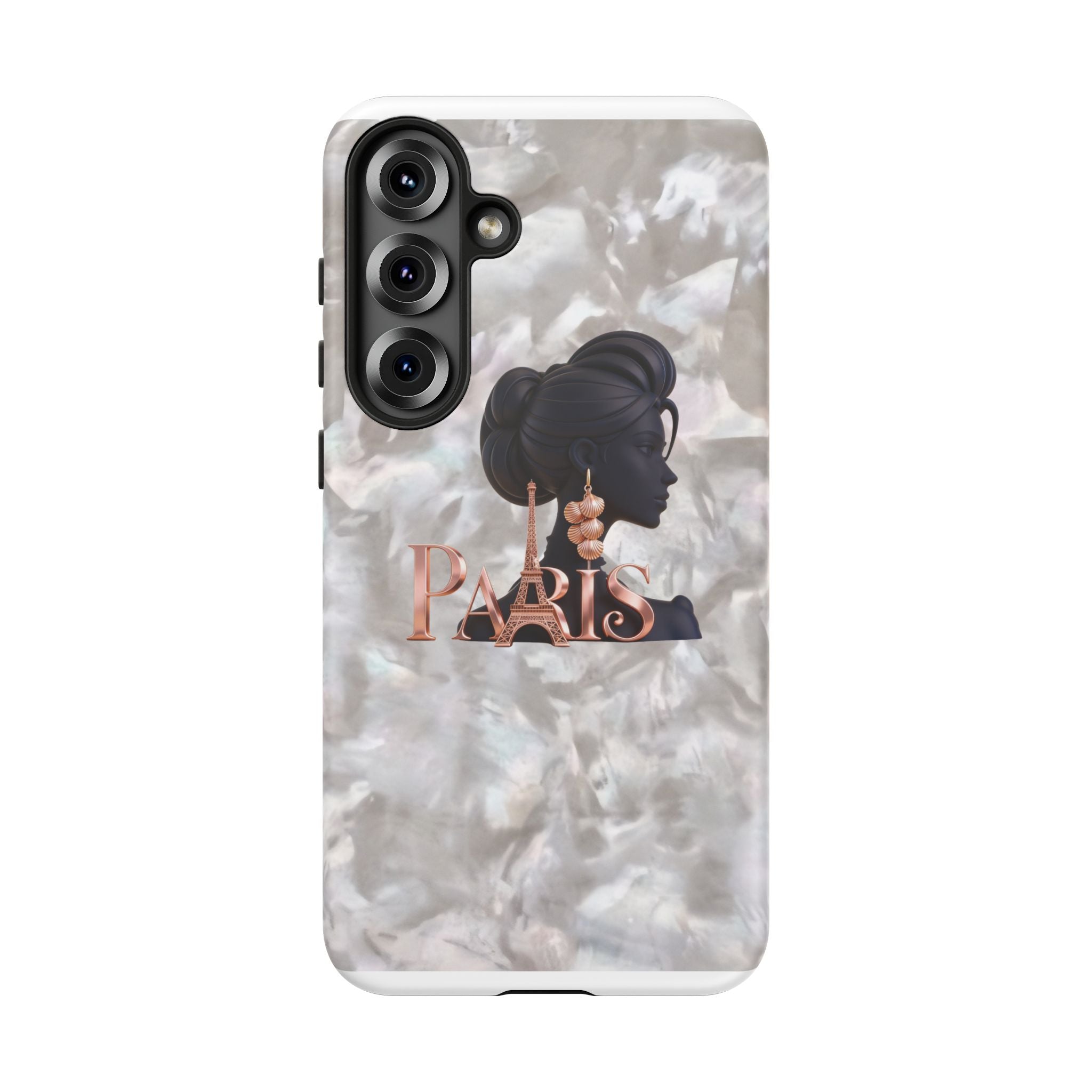 Paris Silhouette Pearl Phone Case — Tough Protective Smartphone Cover Printify