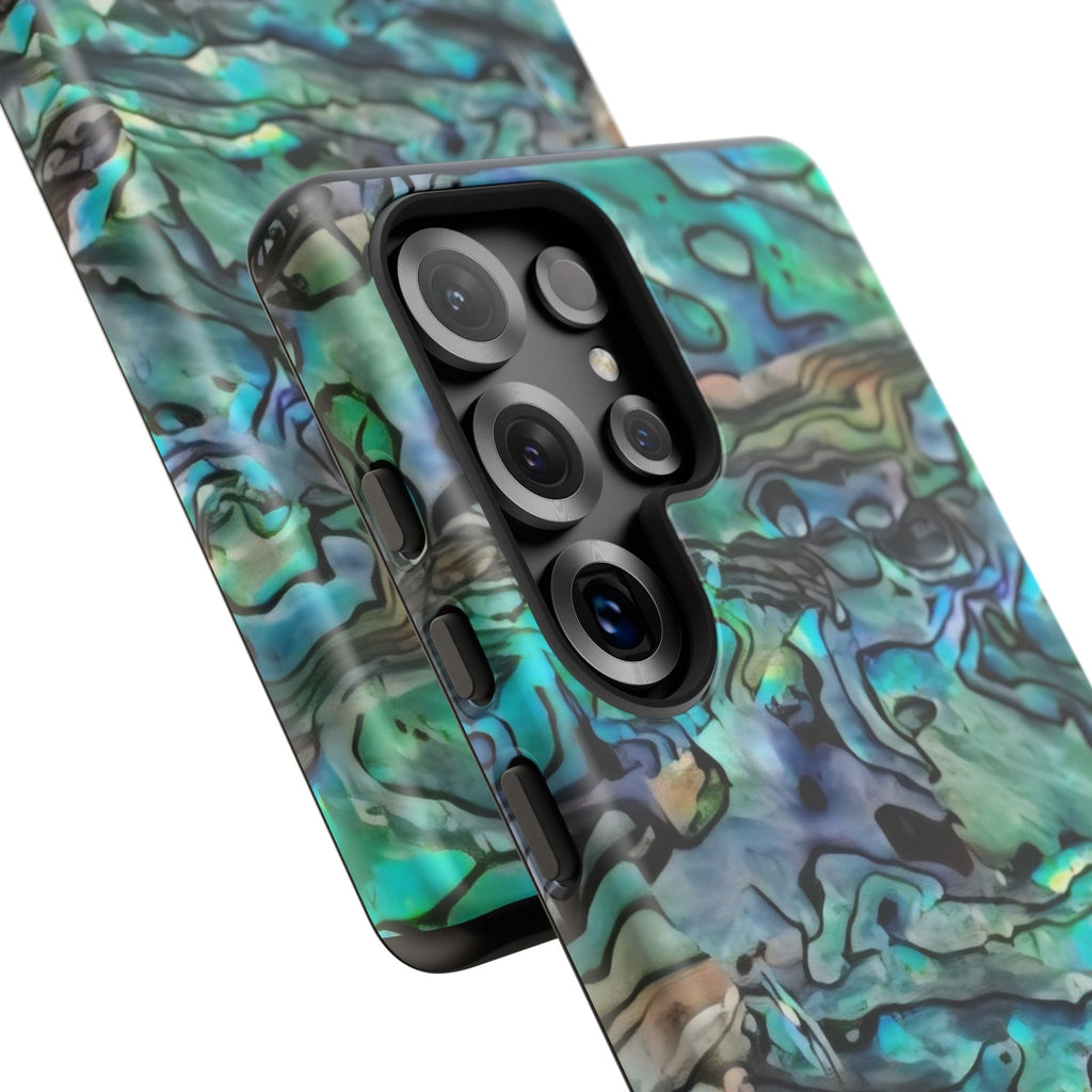 Abalone Shell Pattern Phone Case | Iridescent Ocean Swirl Protective Cover Printify