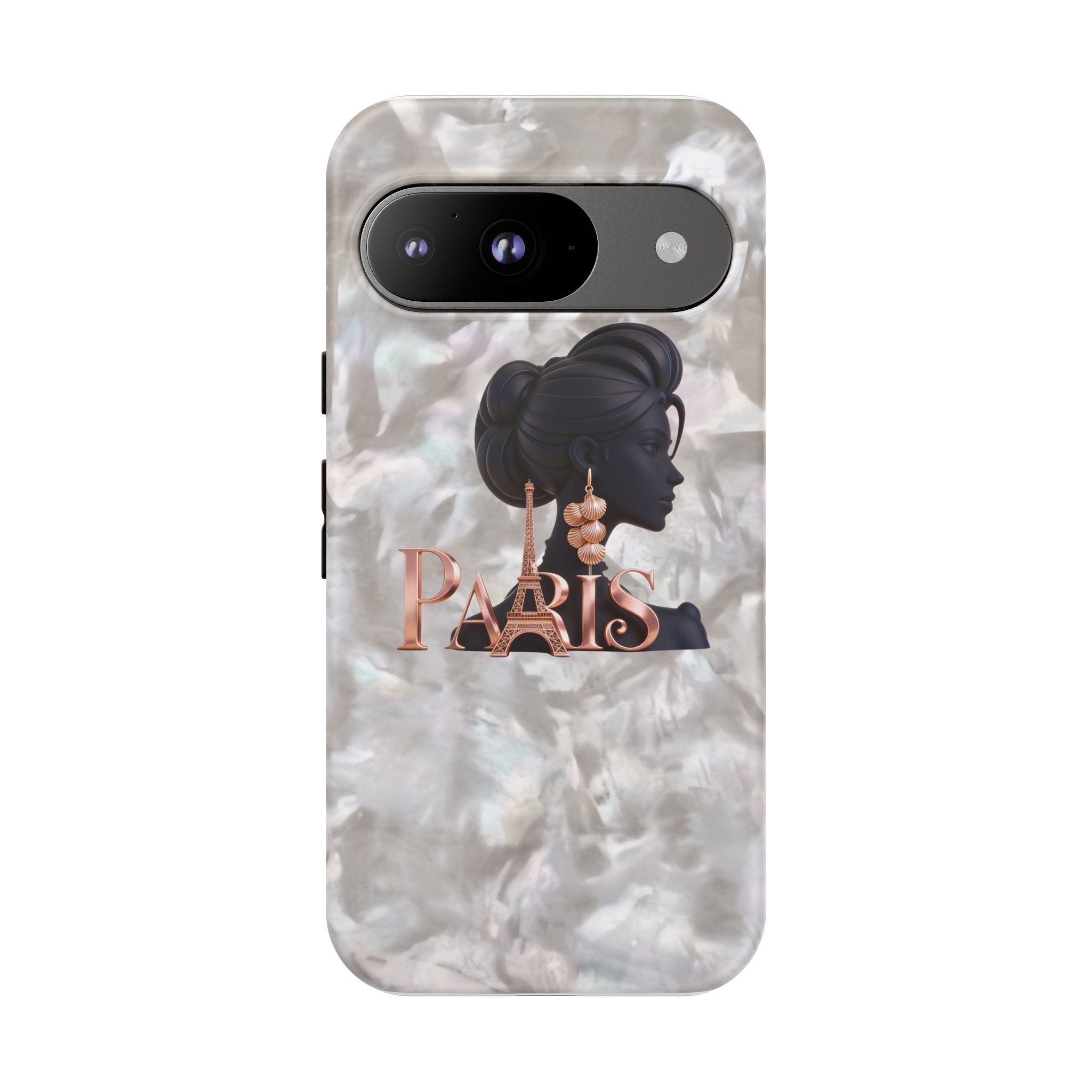 Paris Silhouette Pearl Phone Case — Tough Protective Smartphone Cover Printify