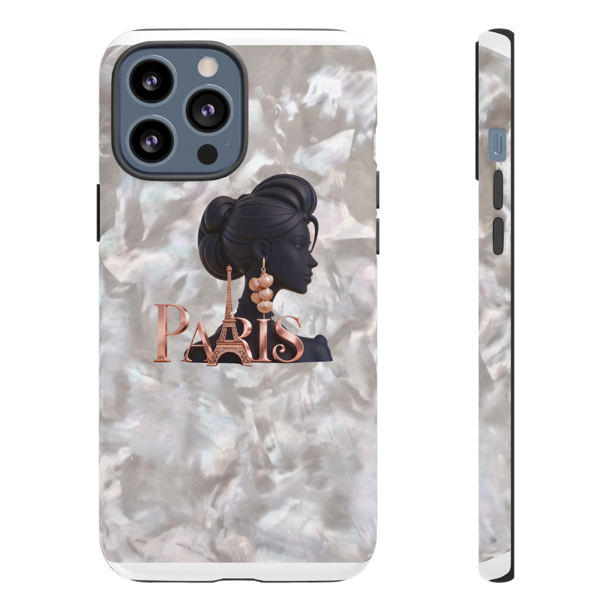 Paris Silhouette Pearl Phone Case — Tough Protective Smartphone Cover Printify
