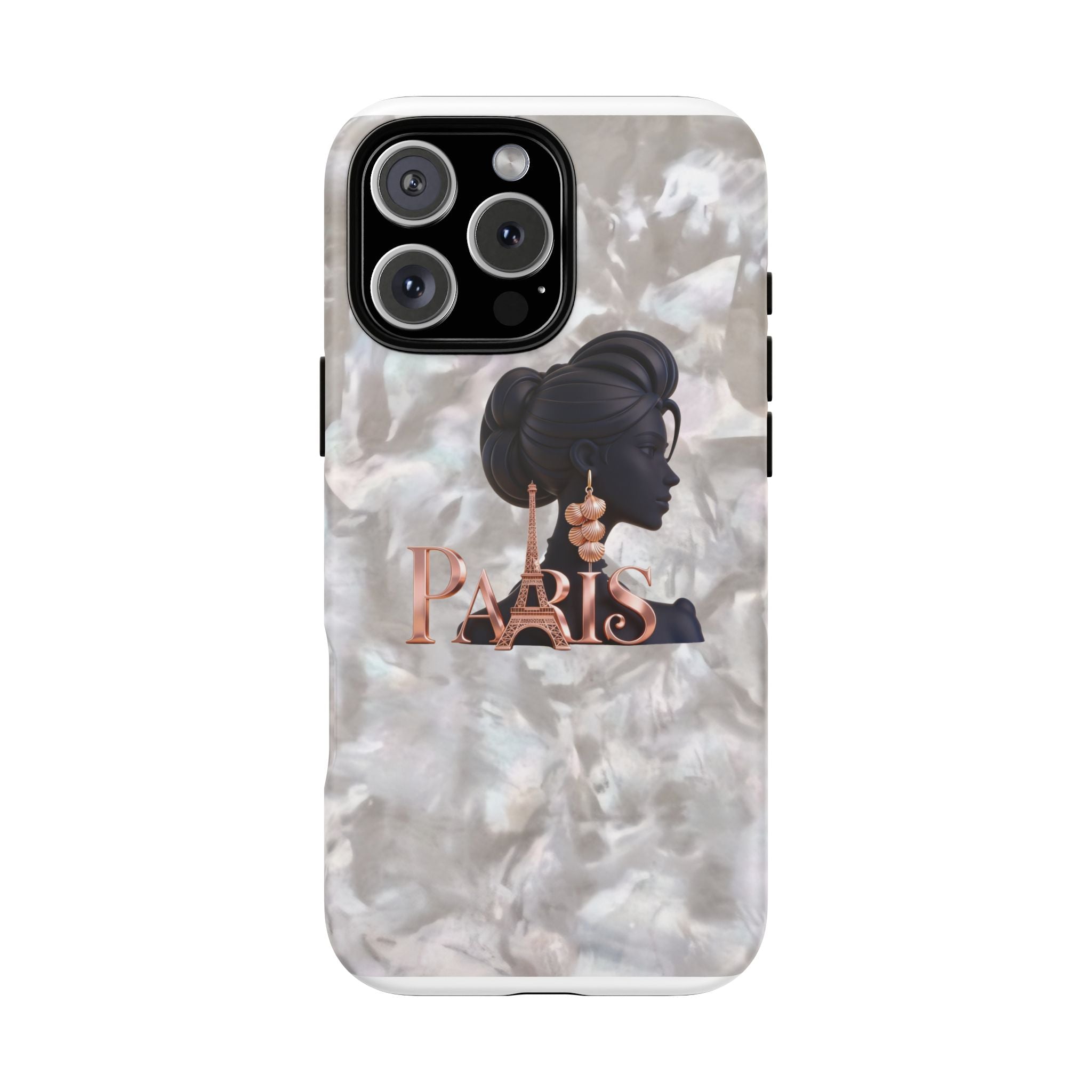 Paris Silhouette Pearl Phone Case — Tough Protective Smartphone Cover Printify