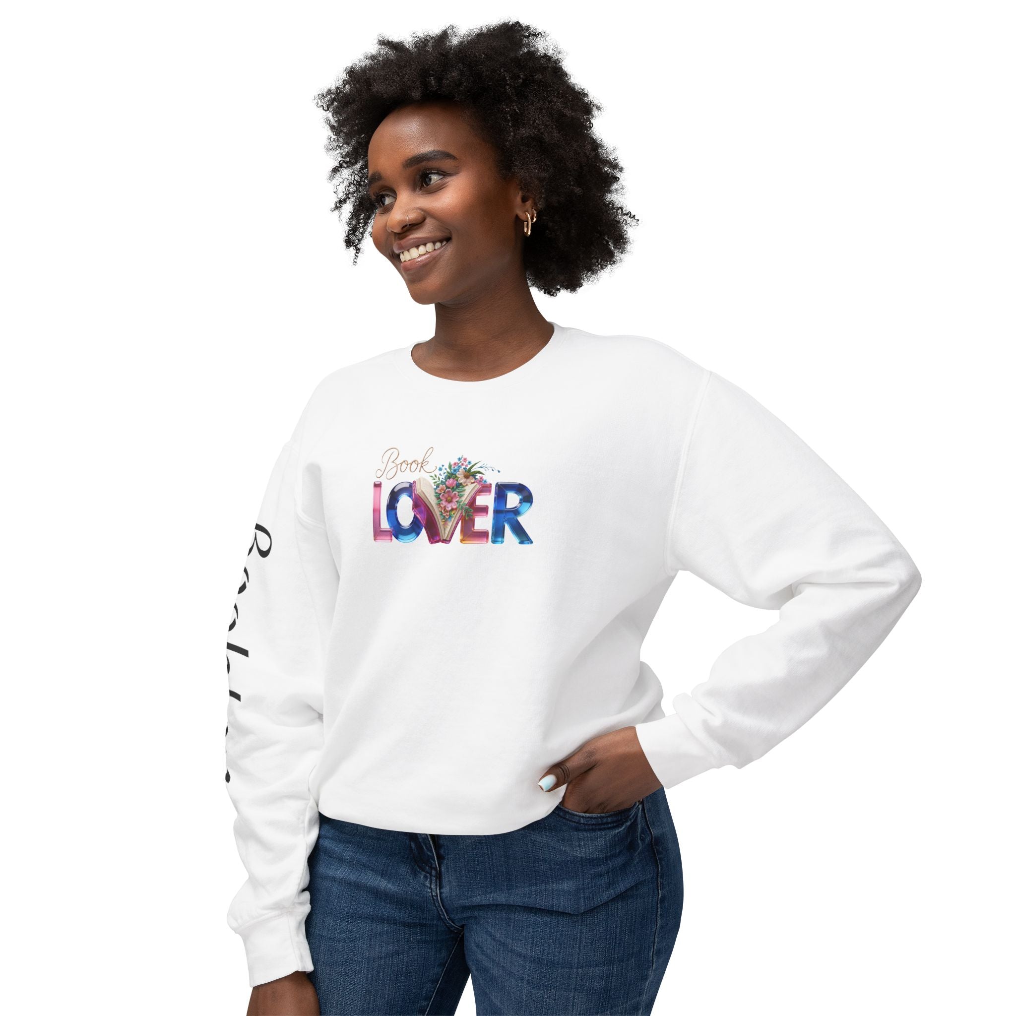 Book Lover Sweatshirt —  Typography Bookworm Pullover Printify
