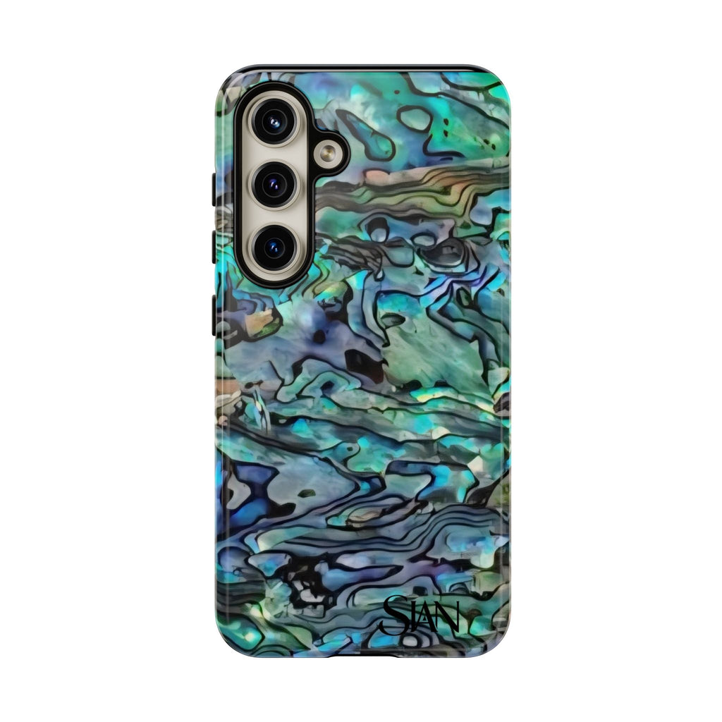 Abalone Shell Pattern Phone Case | Iridescent Ocean Swirl Protective Cover Printify