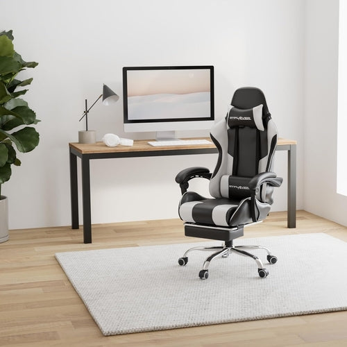 Gaming Chair, Computer Chair with Footrest and Lumbar Support, Height