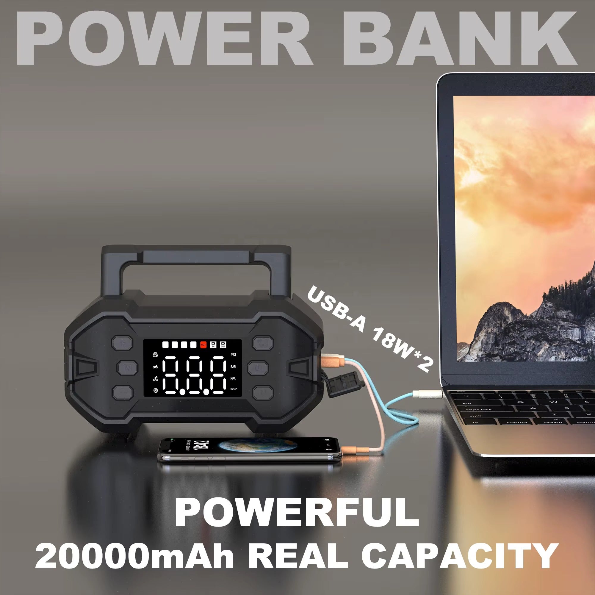 20000 mAh Auto Starthilfe Powerbank 