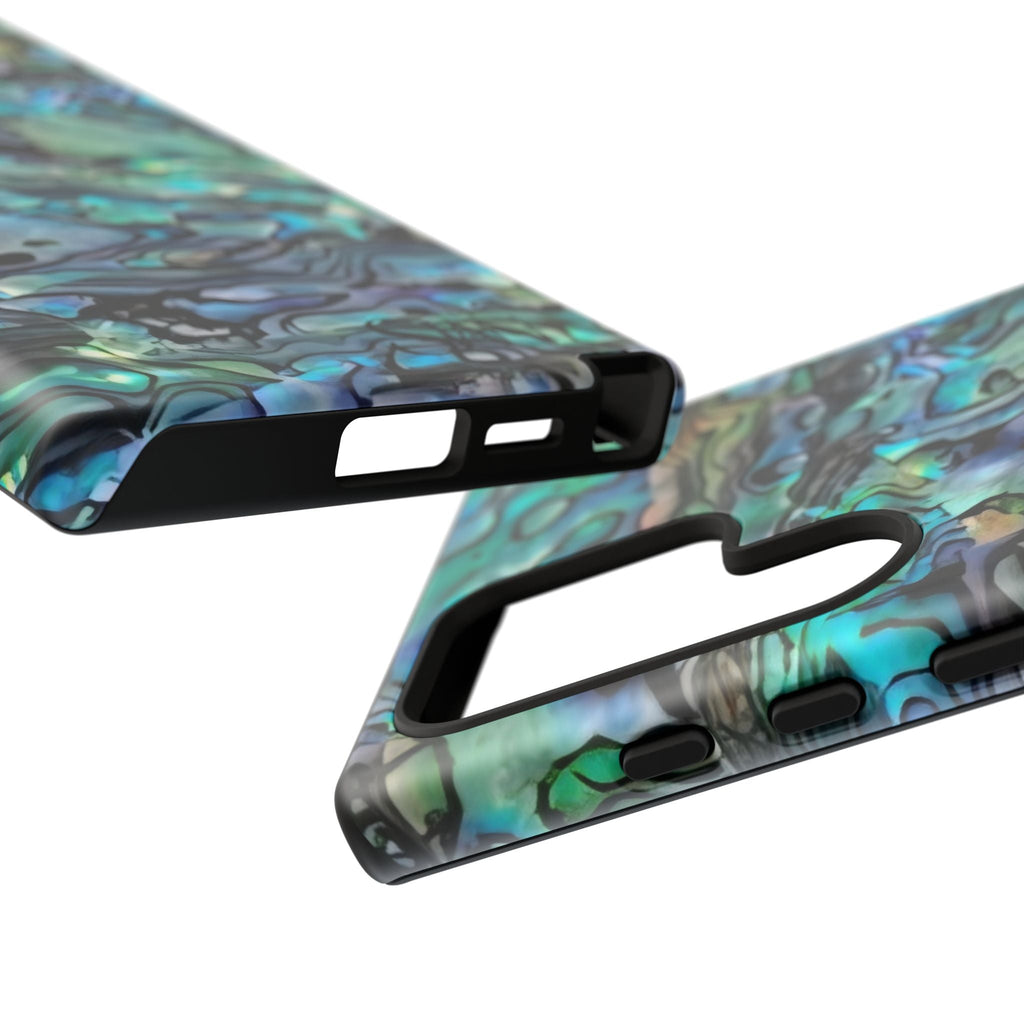 Abalone Shell Pattern Phone Case | Iridescent Ocean Swirl Protective Cover Printify