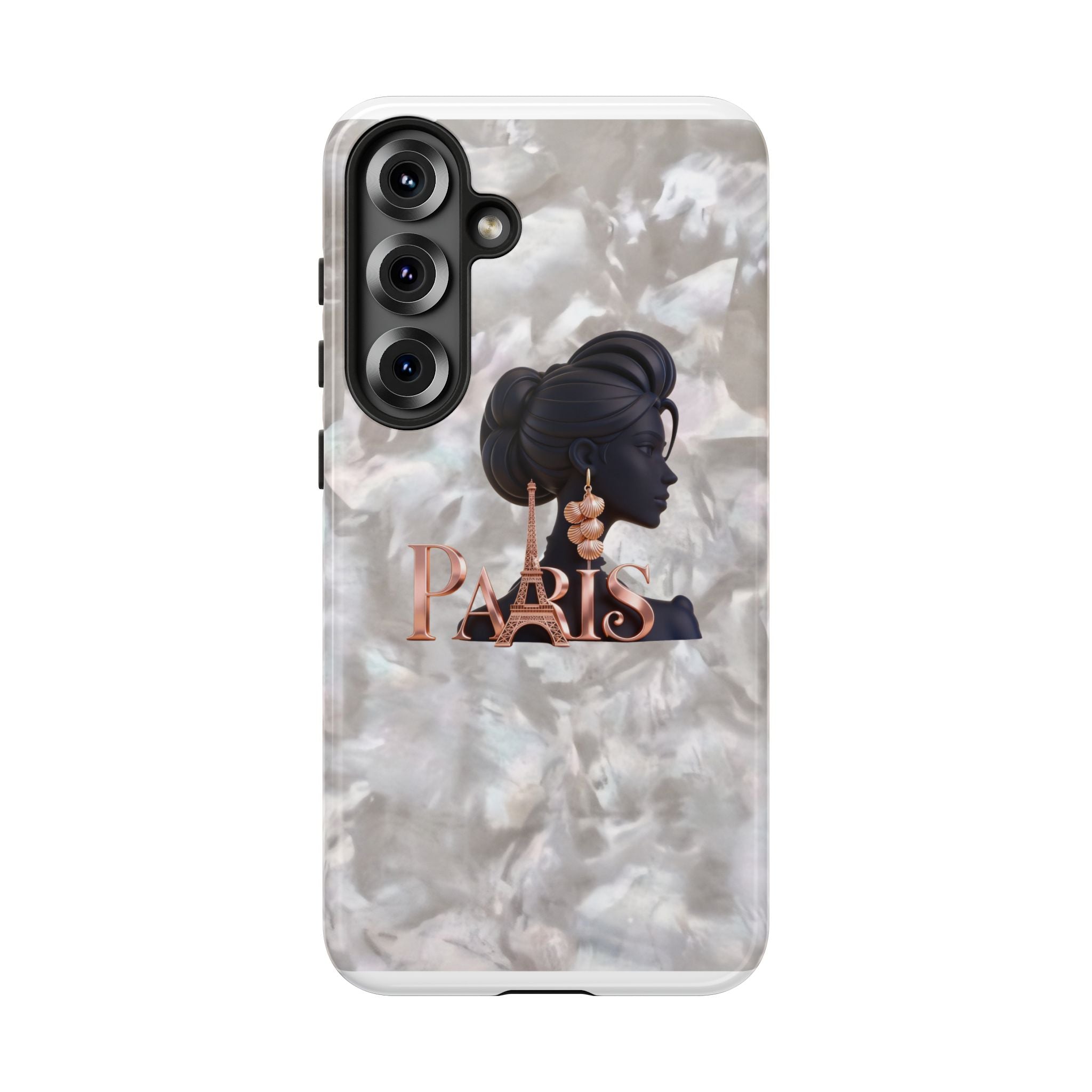 Paris Silhouette Pearl Phone Case — Tough Protective Smartphone Cover Printify