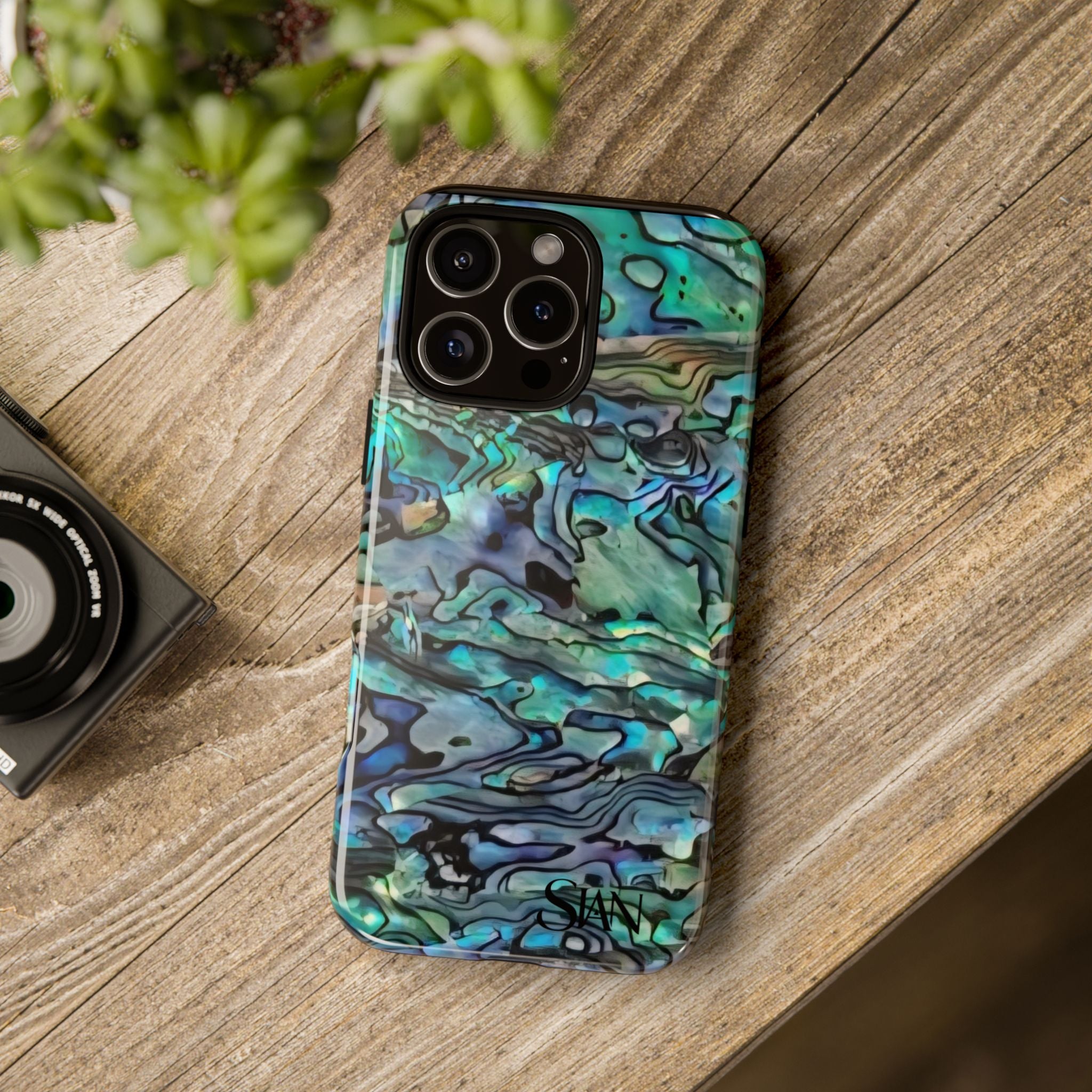 Abalone Shell Pattern Phone Case | Iridescent Ocean Swirl Protective Cover Printify