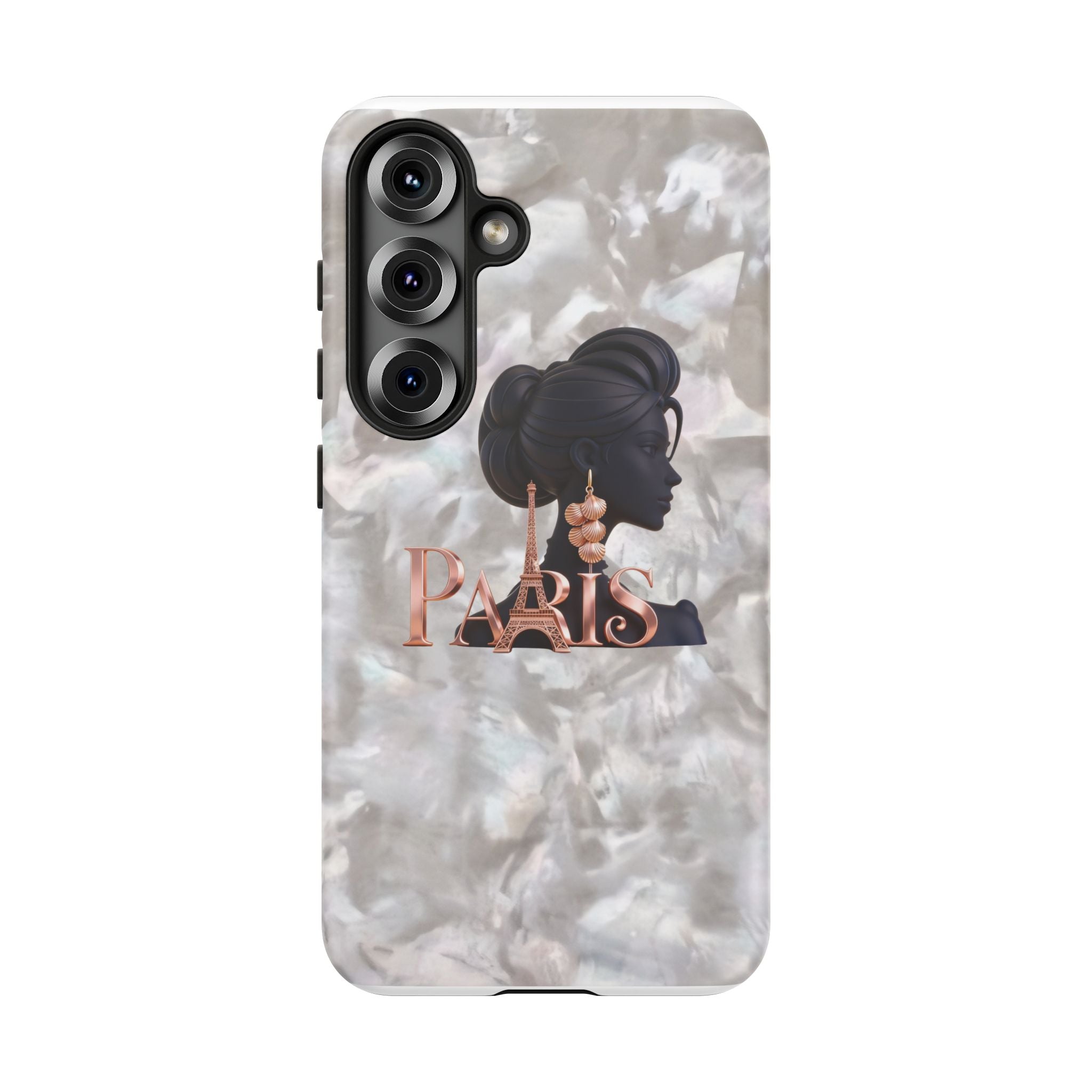 Paris Silhouette Pearl Phone Case — Tough Protective Smartphone Cover Printify