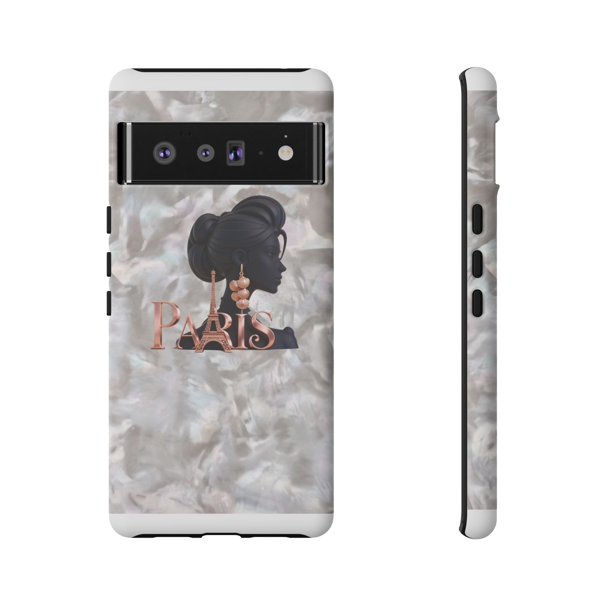 Paris Silhouette Pearl Phone Case — Tough Protective Smartphone Cover Printify