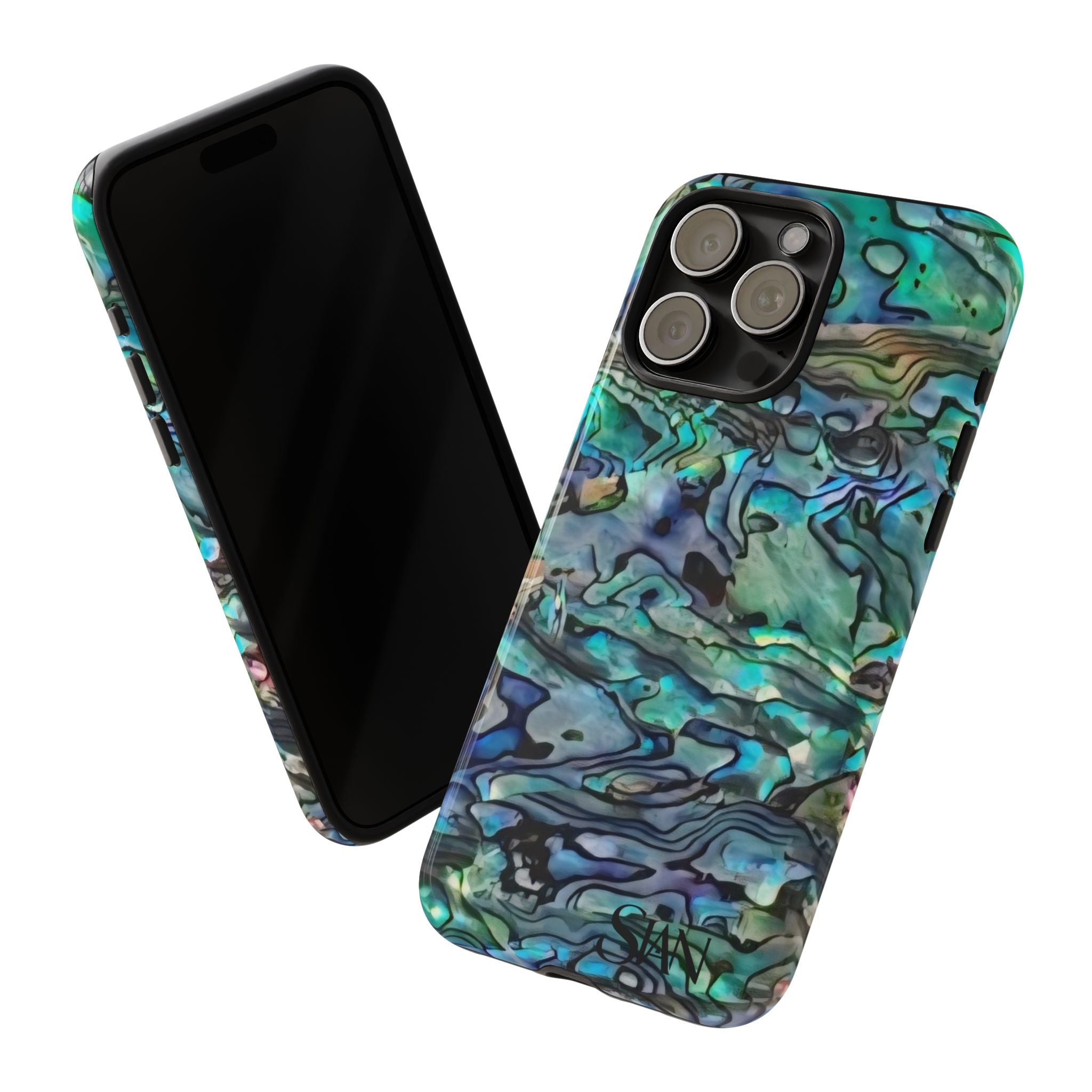Abalone Shell Pattern Phone Case | Iridescent Ocean Swirl Protective Cover Printify