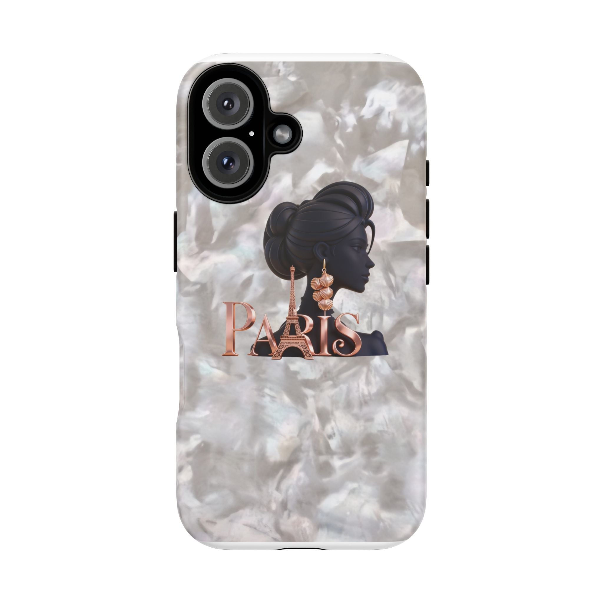 Paris Silhouette Pearl Phone Case — Tough Protective Smartphone Cover Printify