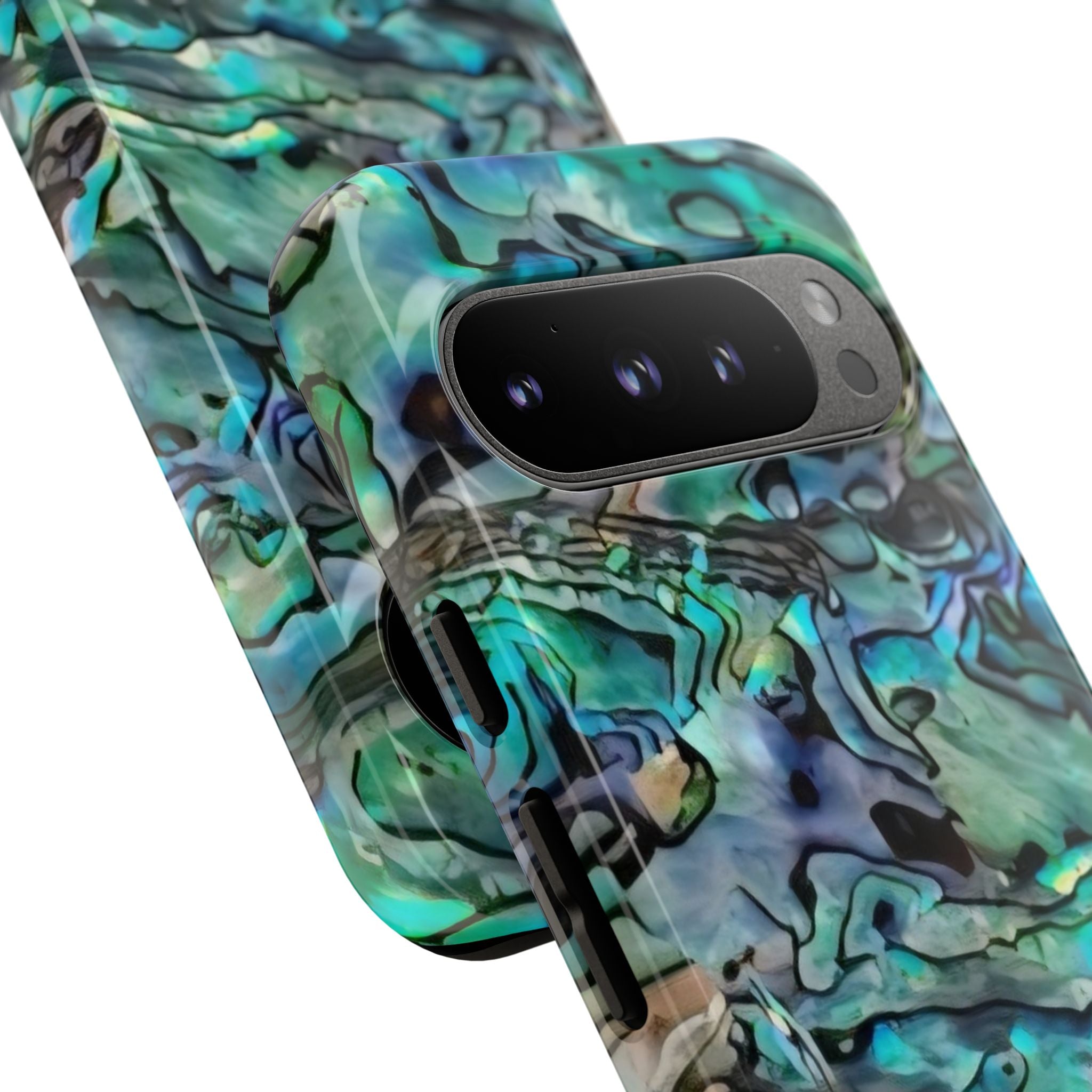 Abalone Shell Pattern Phone Case | Iridescent Ocean Swirl Protective Cover Printify