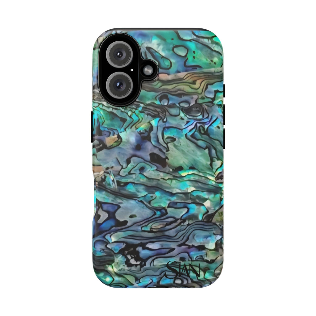 Abalone Shell Pattern Phone Case | Iridescent Ocean Swirl Protective Cover Printify