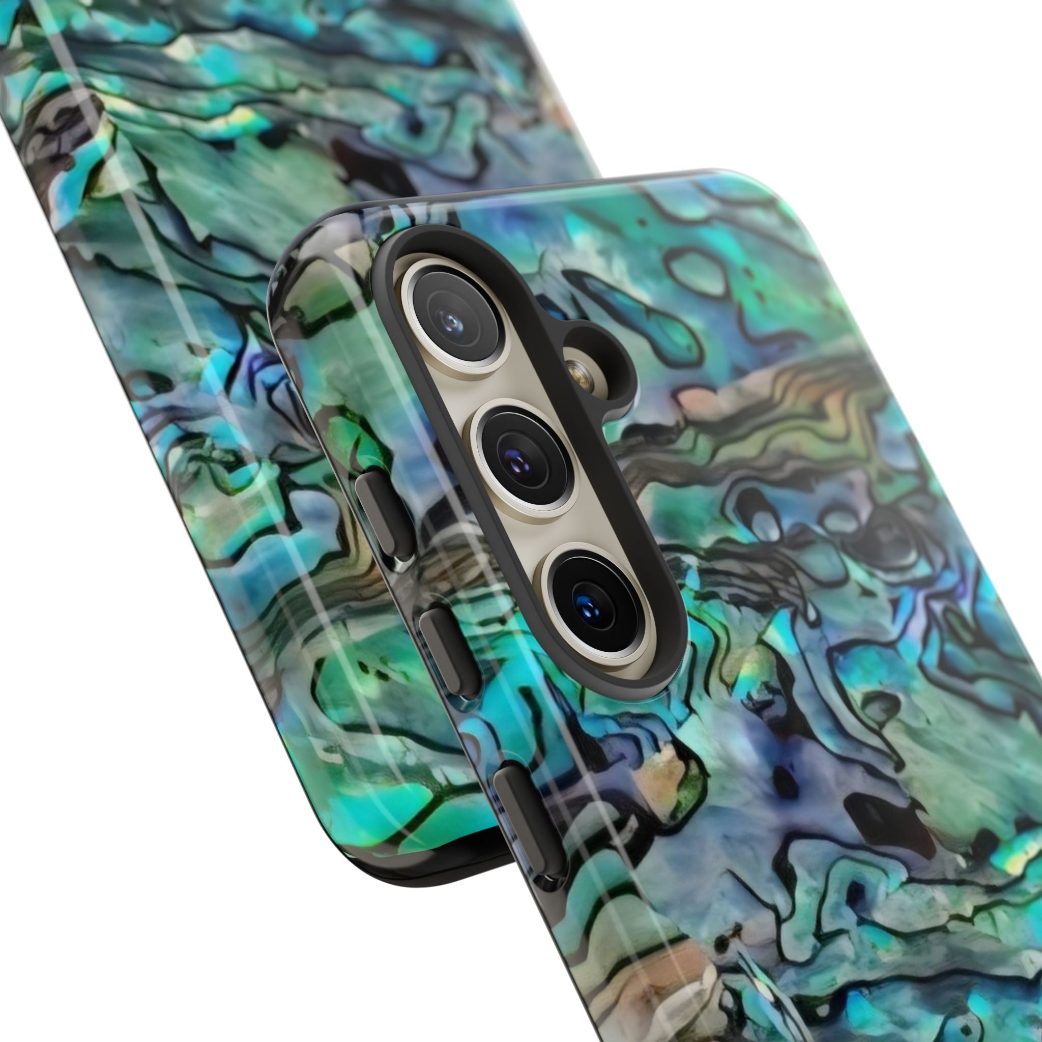 Abalone Shell Pattern Phone Case | Iridescent Ocean Swirl Protective Cover Printify