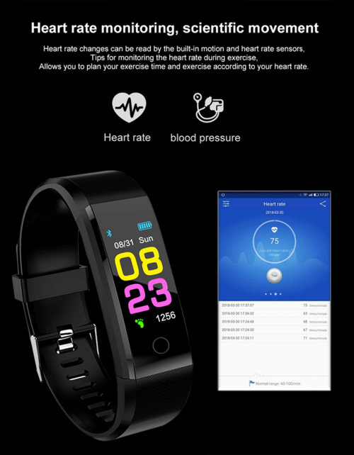 Smart Watch Fitness Activity Tracker Heart Rate For Women Men Oxygen