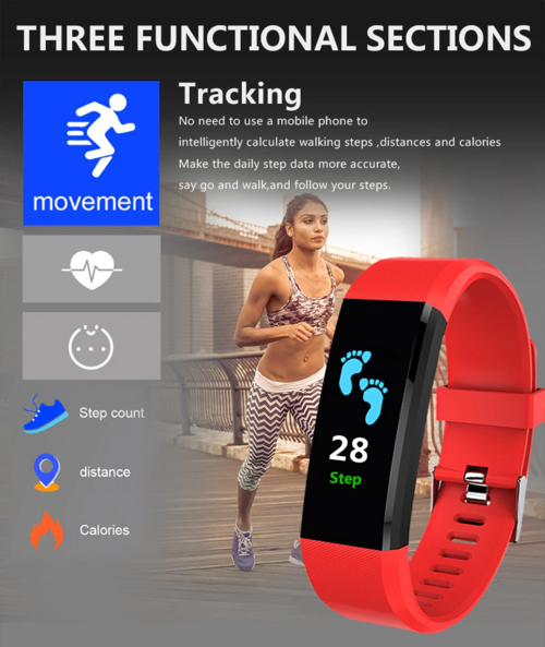 Smart Watch Fitness Activity Tracker Heart Rate For Women Men Oxygen