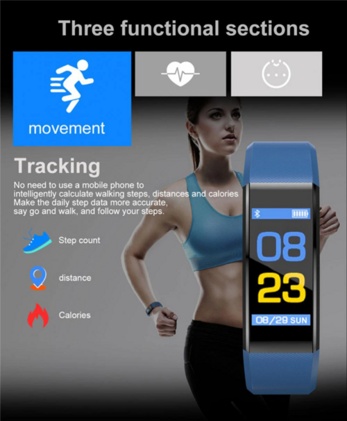 Smart Watch Fitness Activity Tracker Heart Rate For Women Men Oxygen