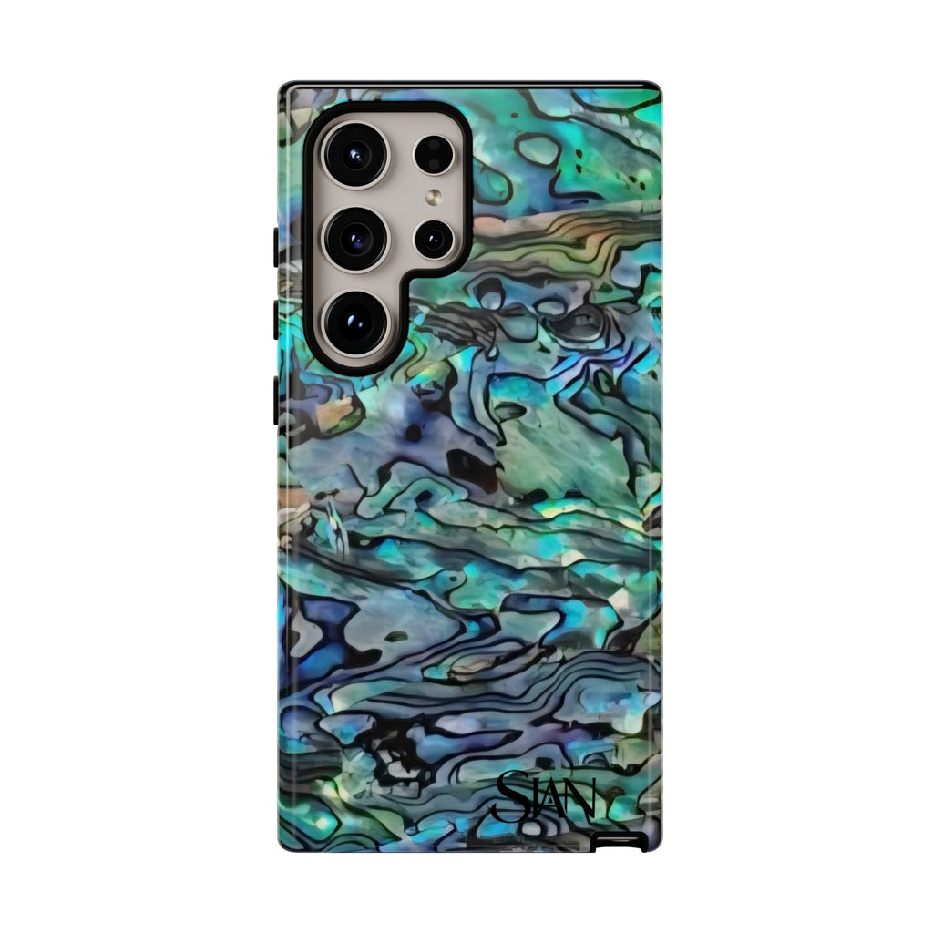 Abalone Shell Pattern Phone Case | Iridescent Ocean Swirl Protective Cover Printify