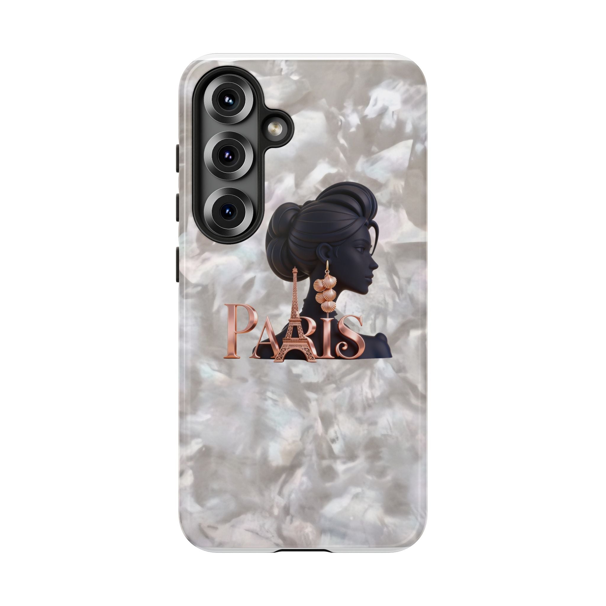 Paris Silhouette Pearl Phone Case — Tough Protective Smartphone Cover Printify