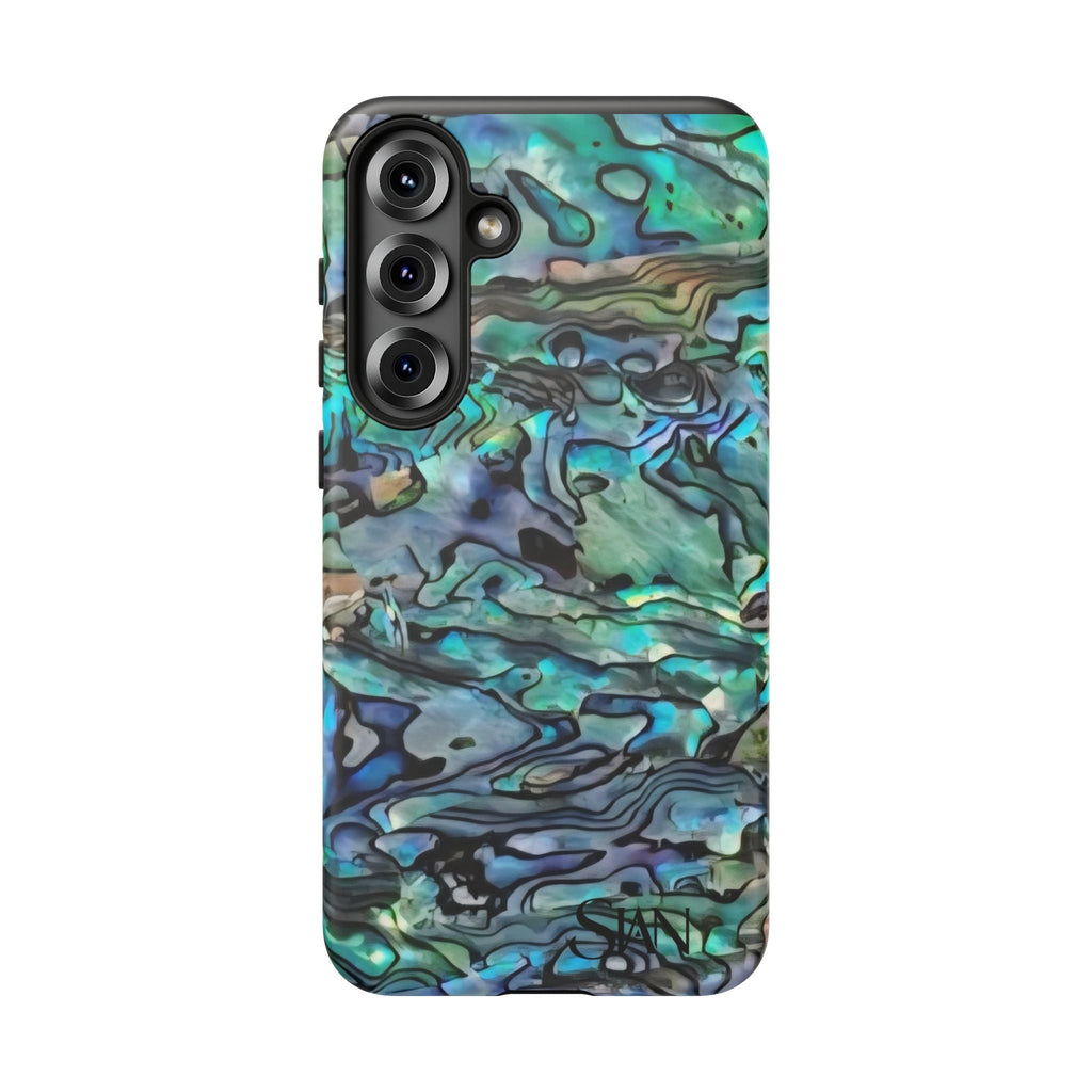 Abalone Shell Pattern Phone Case | Iridescent Ocean Swirl Protective Cover Printify