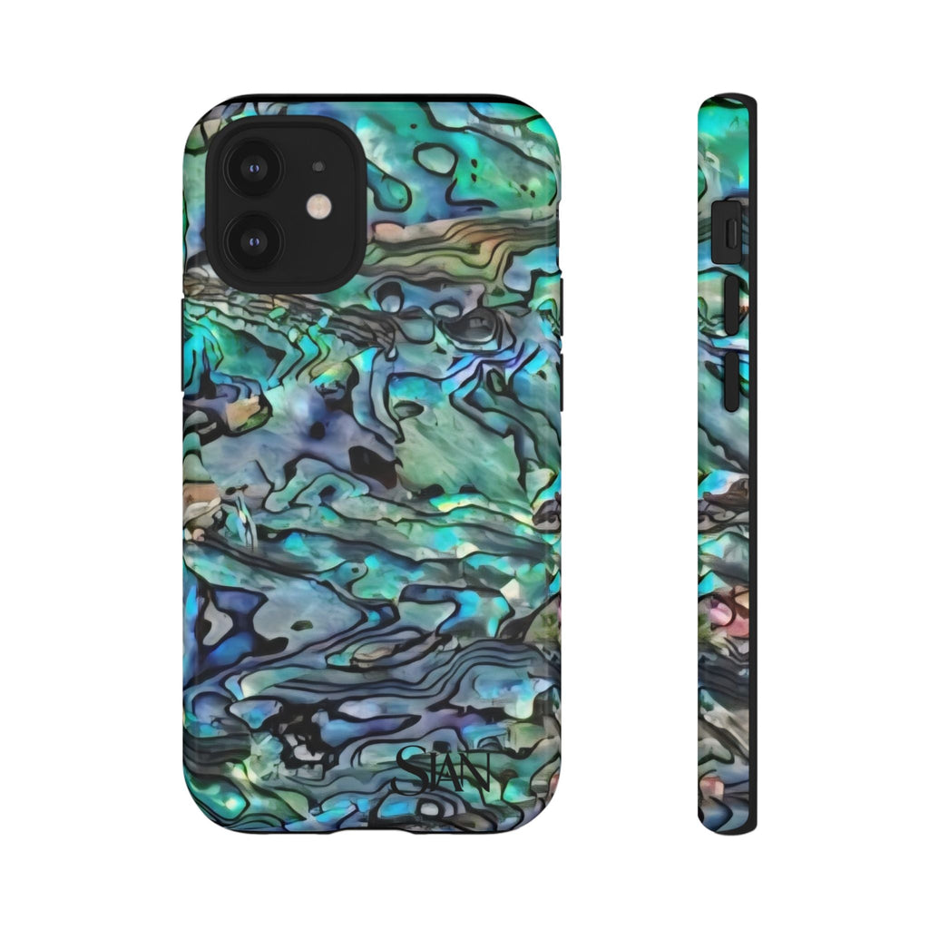 Abalone Shell Pattern Phone Case | Iridescent Ocean Swirl Protective Cover Printify