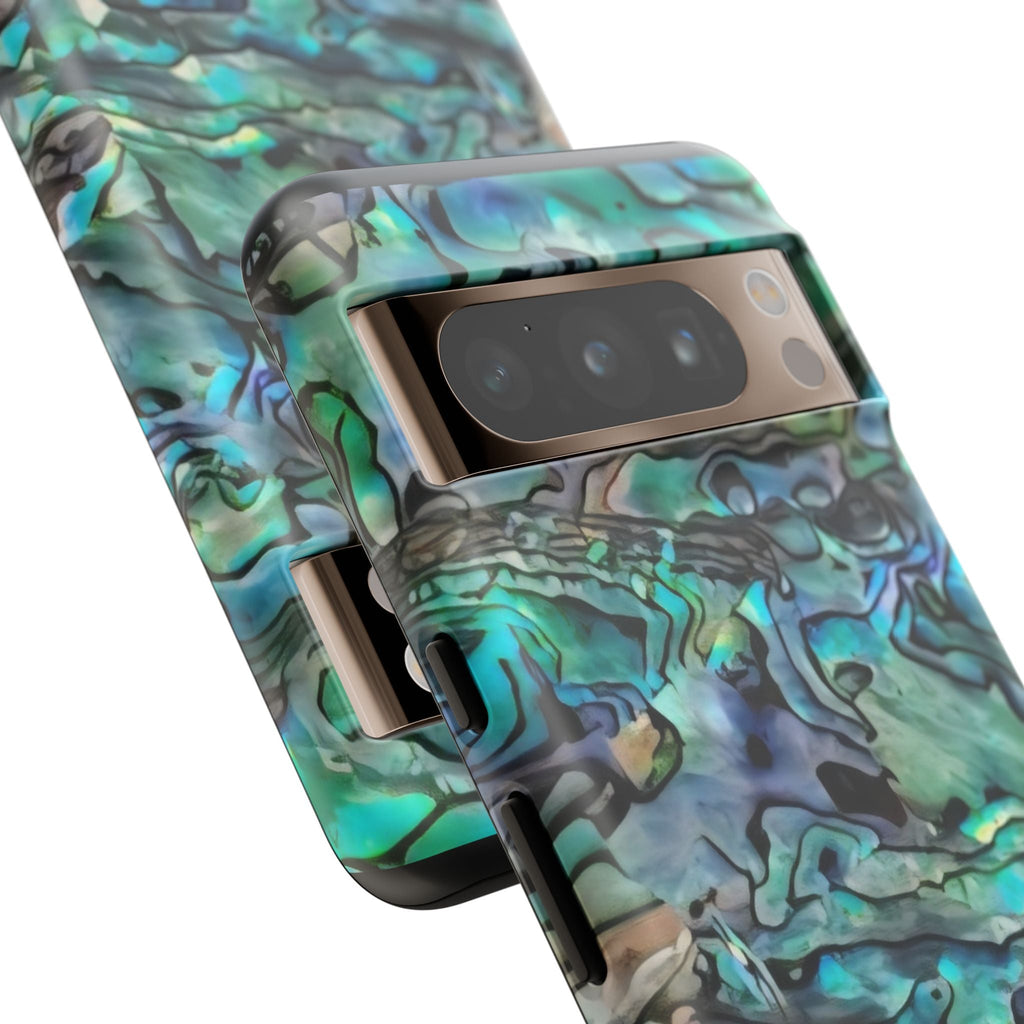 Abalone Shell Pattern Phone Case | Iridescent Ocean Swirl Protective Cover Printify