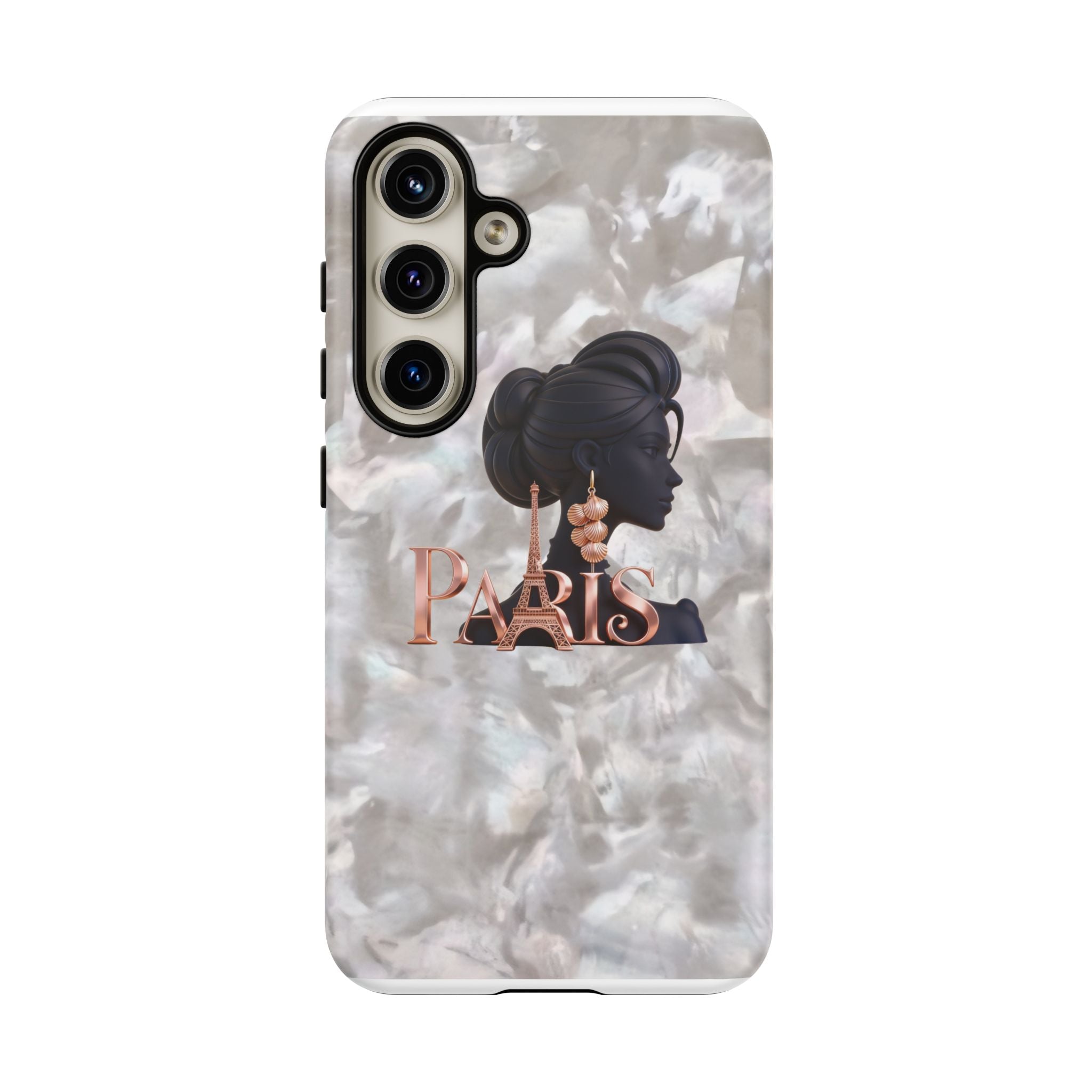 Paris Silhouette Pearl Phone Case — Tough Protective Smartphone Cover Printify