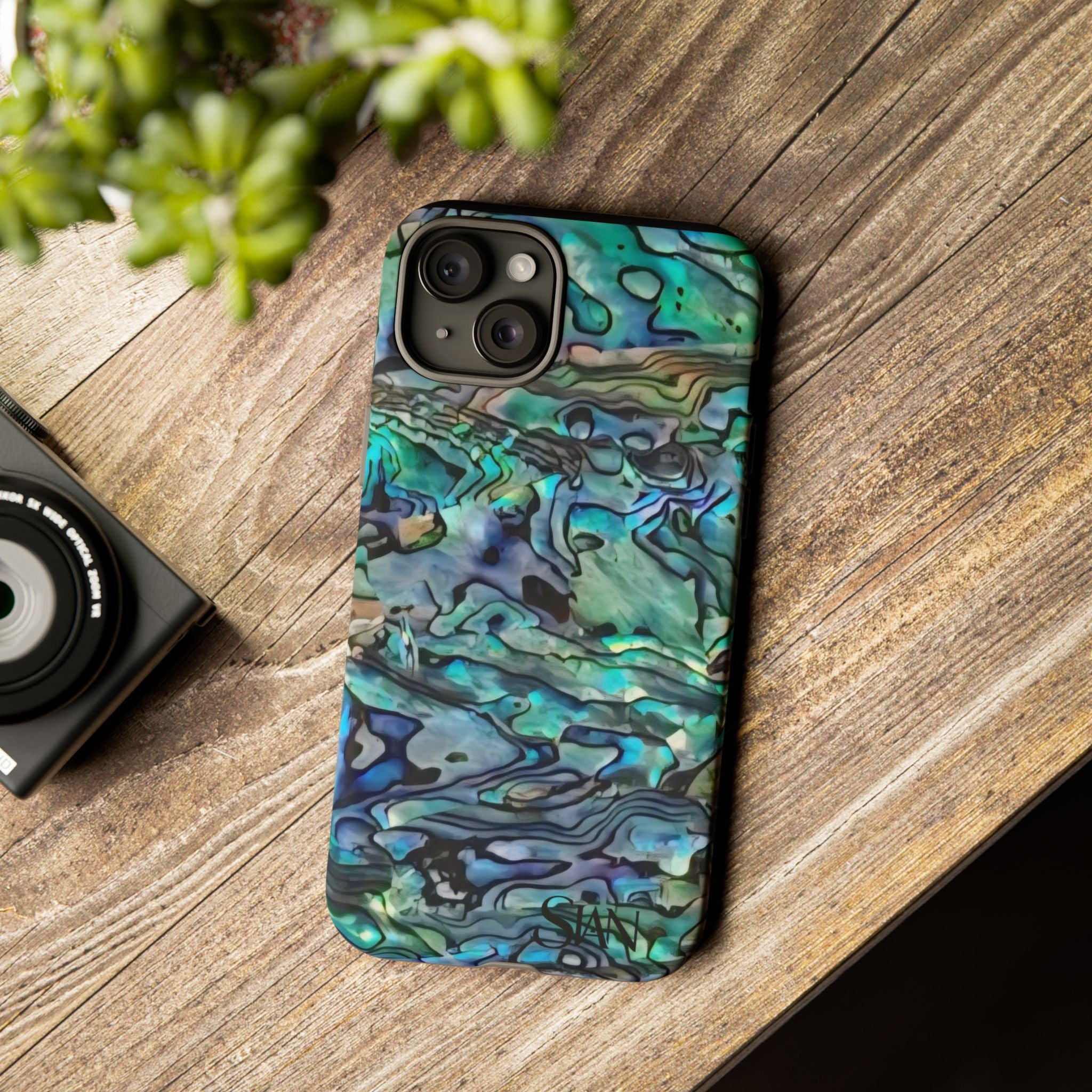 Abalone Shell Pattern Phone Case | Iridescent Ocean Swirl Protective Cover Printify