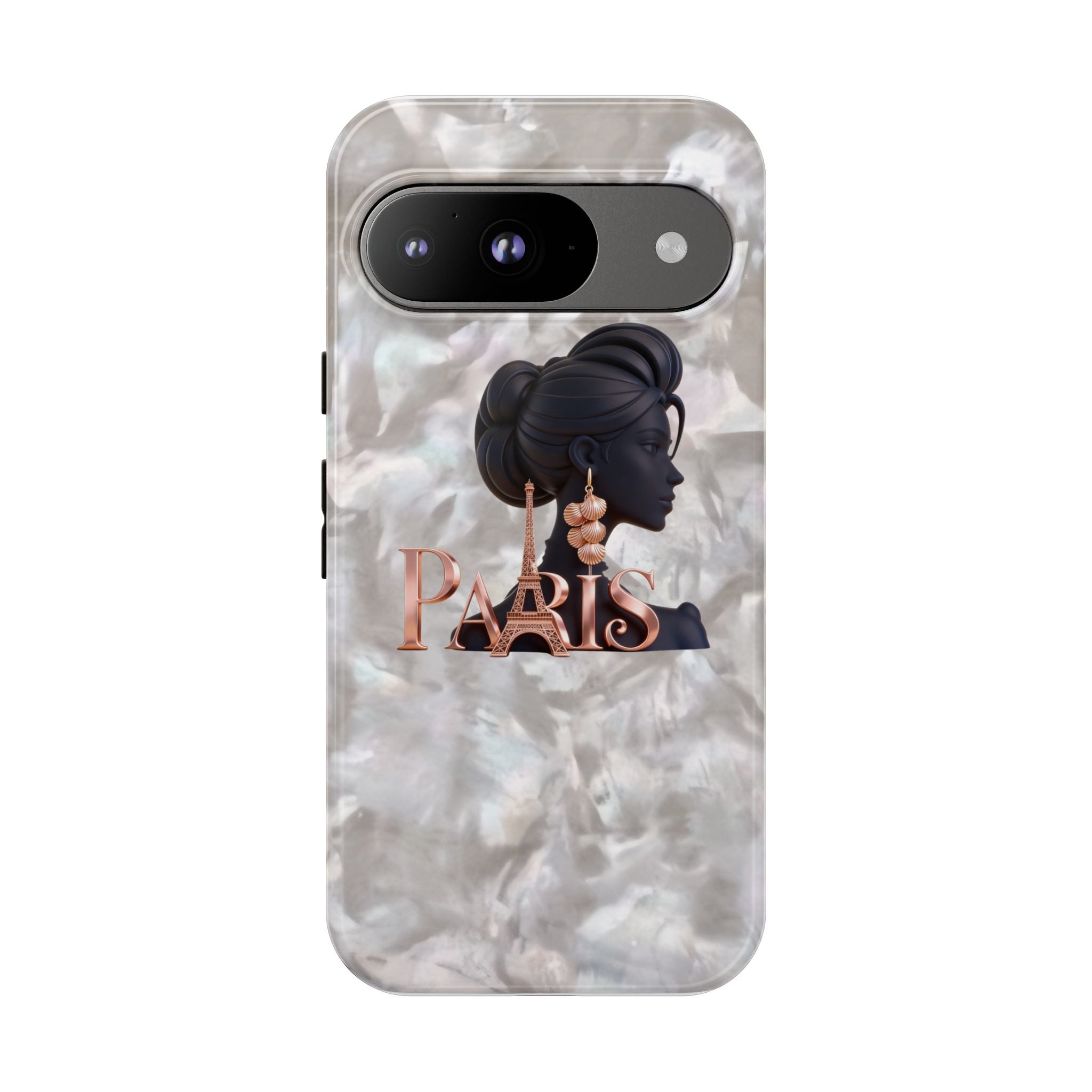 Paris Silhouette Pearl Phone Case — Tough Protective Smartphone Cover Printify