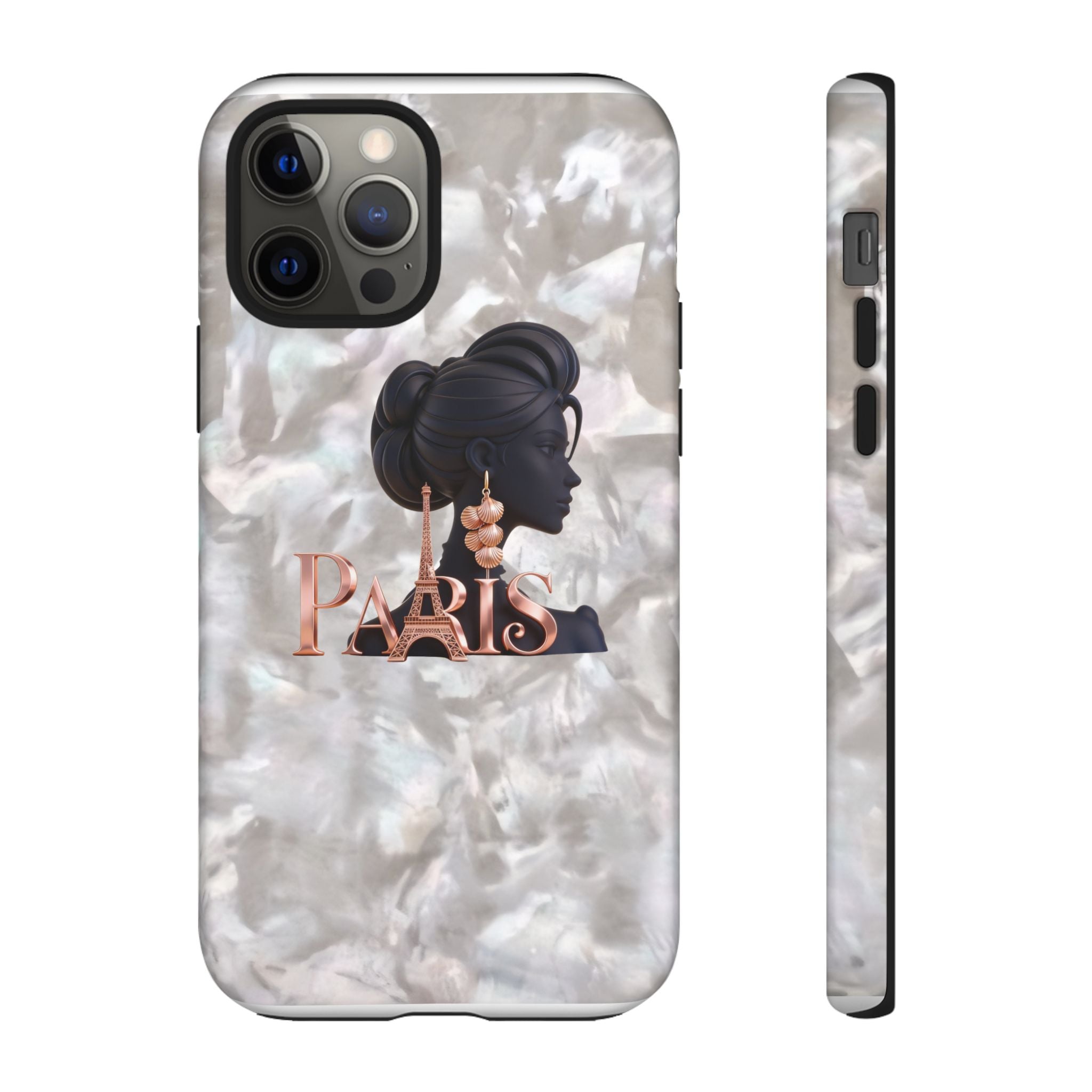 Paris Silhouette Pearl Phone Case — Tough Protective Smartphone Cover Printify