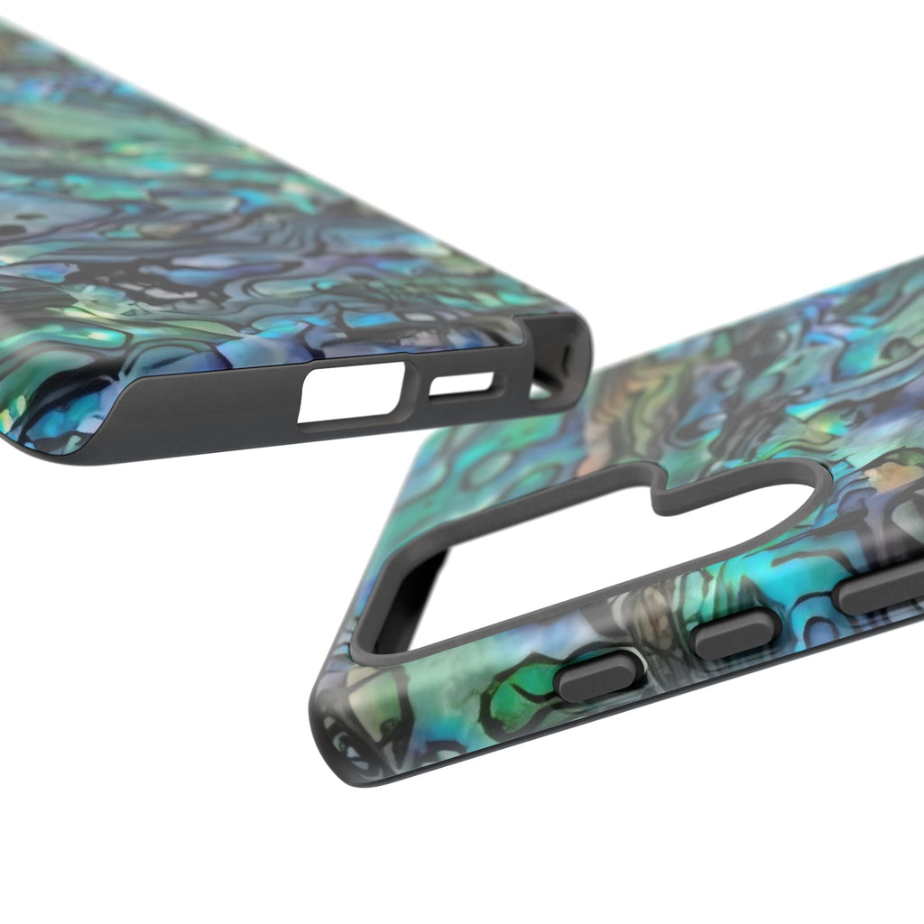 Abalone Shell Pattern Phone Case | Iridescent Ocean Swirl Protective Cover Printify