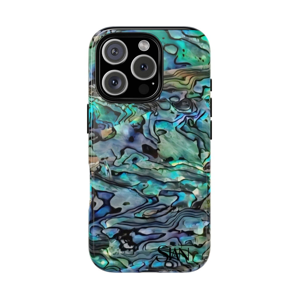 Abalone Shell Pattern Phone Case | Iridescent Ocean Swirl Protective Cover Printify